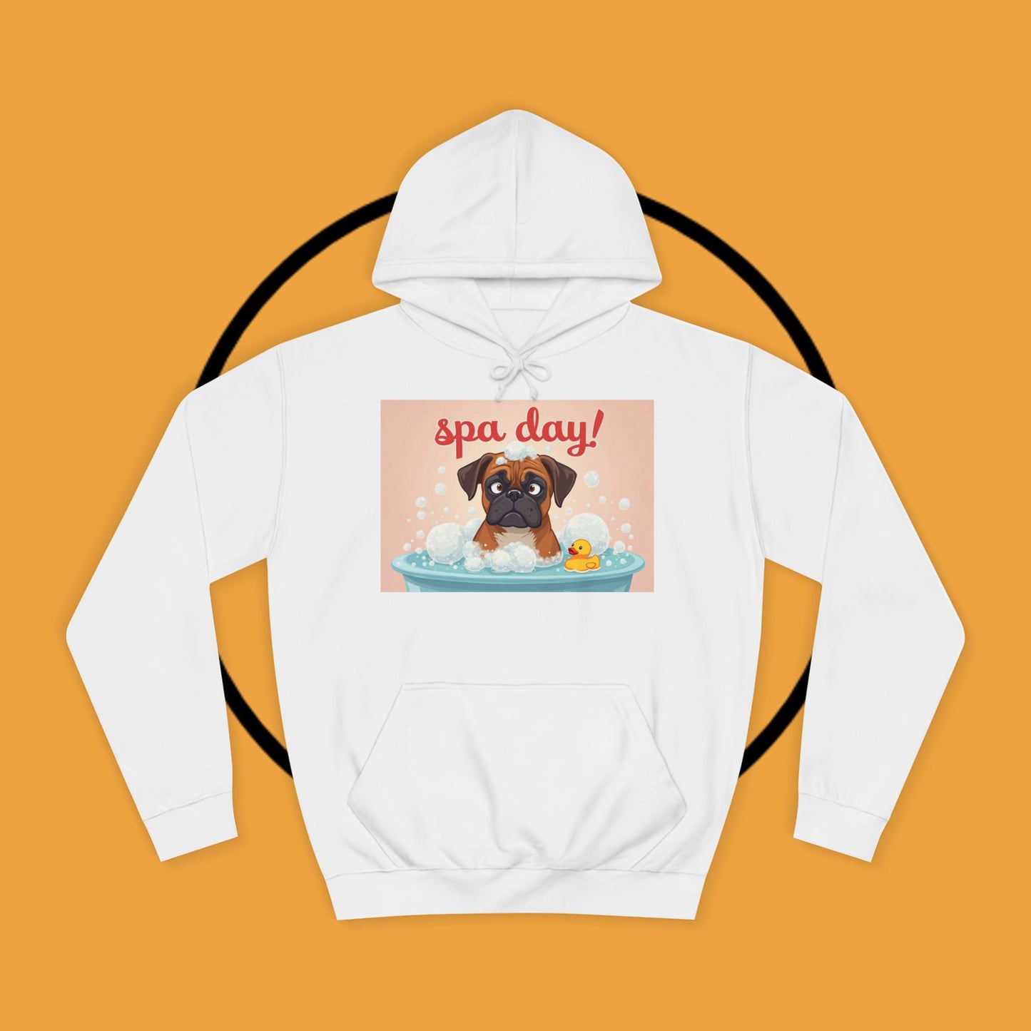Spa Day Boxer Dog Hoodie | Self-Care Relaxation Gift | Pamper Day Pet Apparel | Wellness Vibes