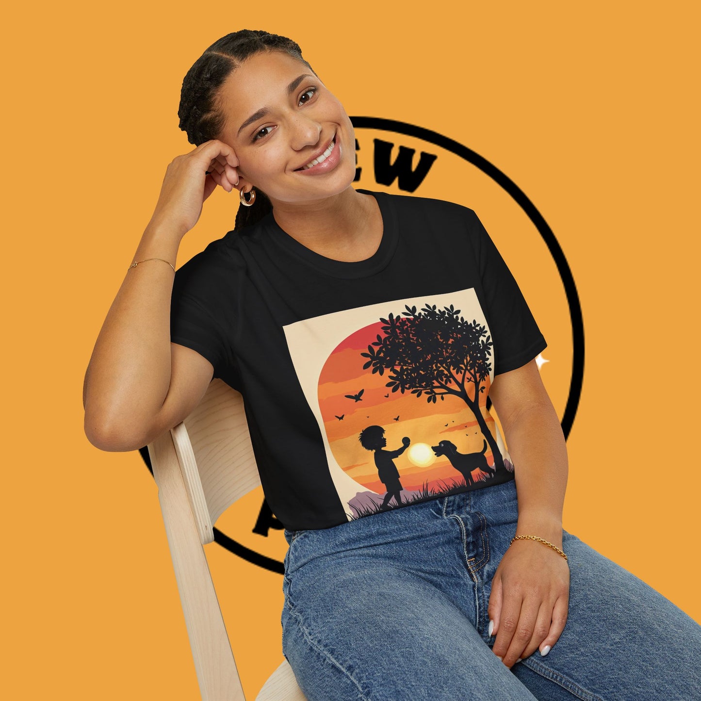 Playing with paws - Dog - Unisex T-Shirt Design - Sunset Playmates π
| Heartwarming Silhouette T-Shirt for Dog Lovers"