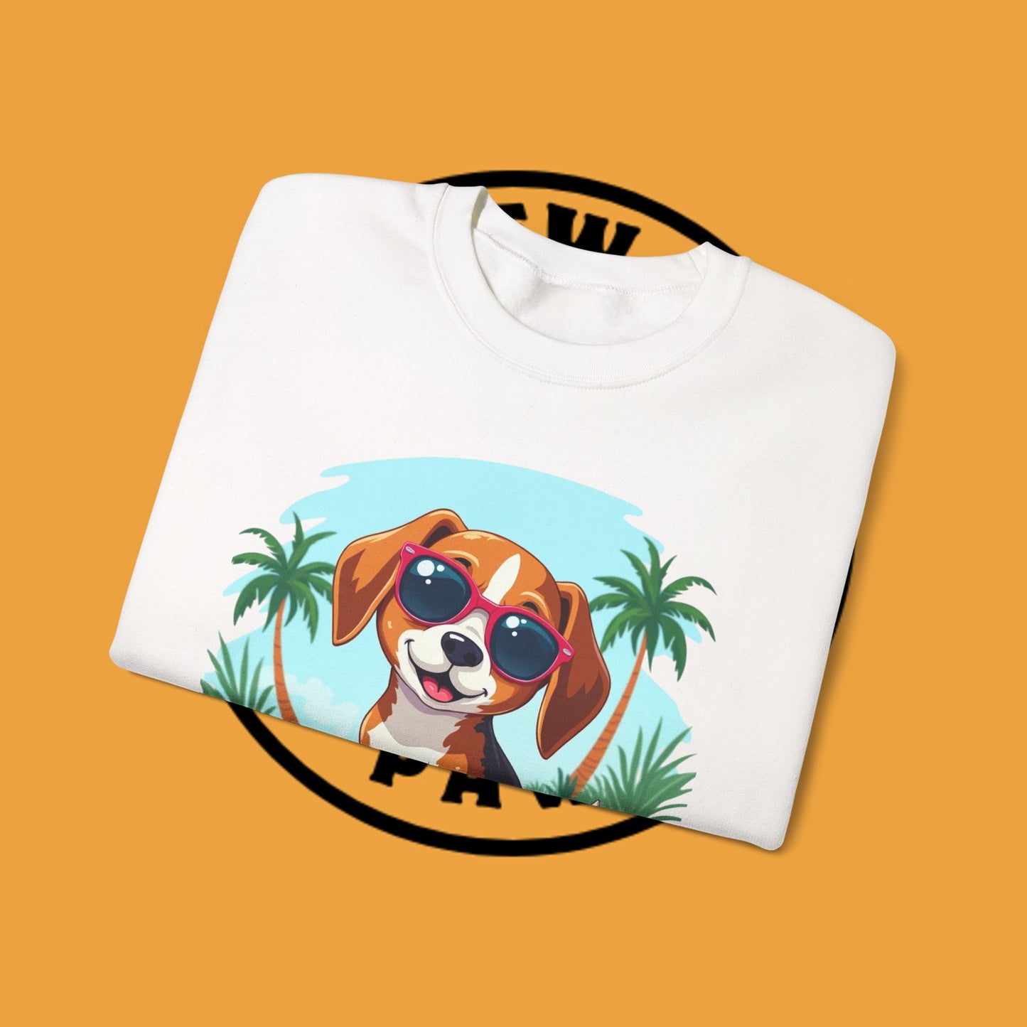 Dog Lover Crewneck Sweatshirt - Beagle surfista - Cool Summer Beagle Surfboard Sweatshirt β Perfect for Beach Vibes!
