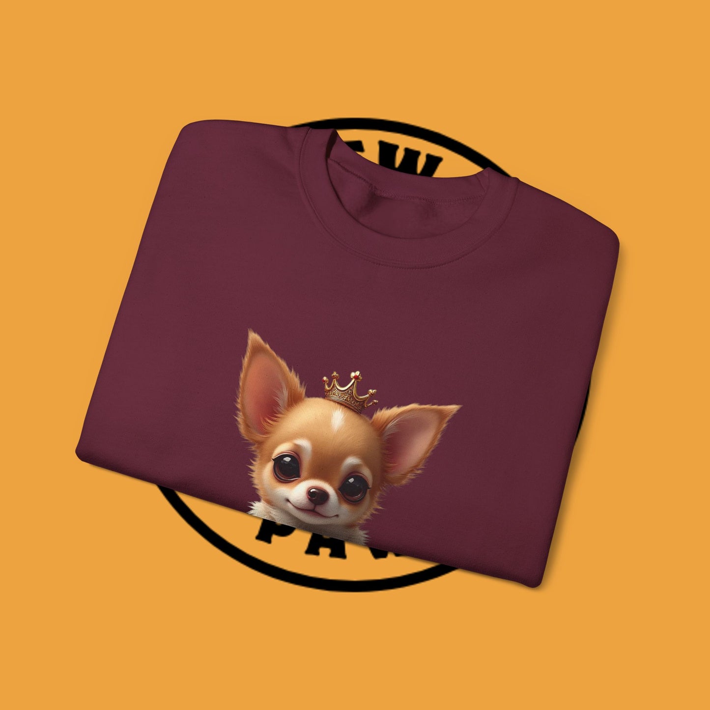Royal Chihuahua Princess Sweatshirt | Crown Dog Design | Majestic Pet Lover Gift
