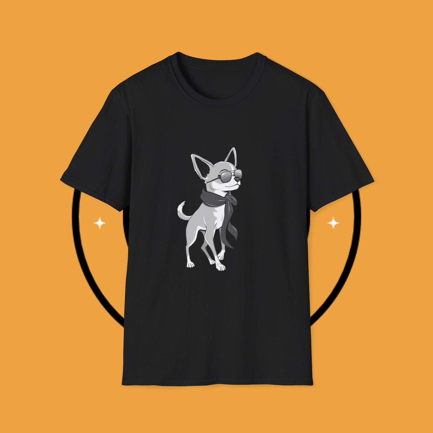 🕶️ Cool Chihuahua Sunglasses T-Shirt - Stylish Dog Aviator Scarf Tee | Hipster Pet Fashion Shirt 🕶️