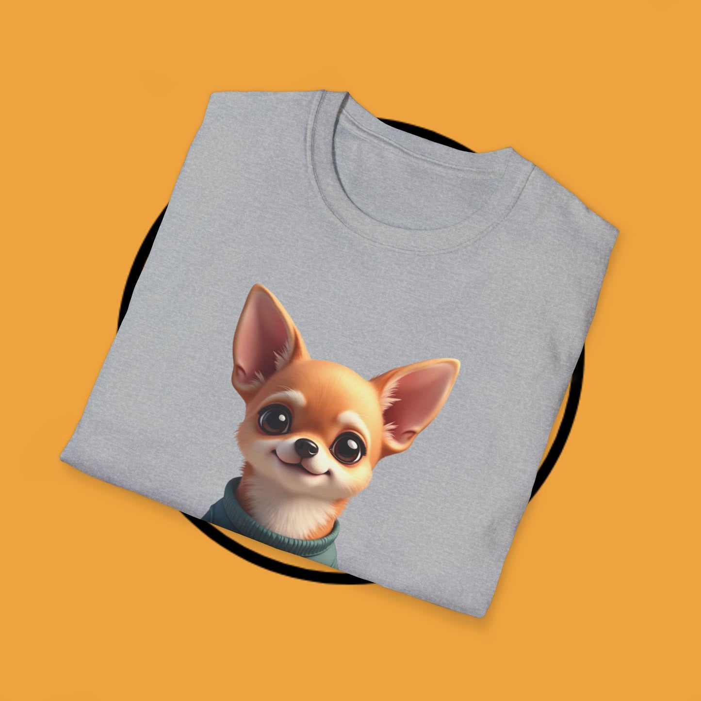 No Bad Vibes Chihuahua T-Shirt - Positive Energy Dog Art - Peace Symbol Pet Tee - Mental Health Wellness Shirt