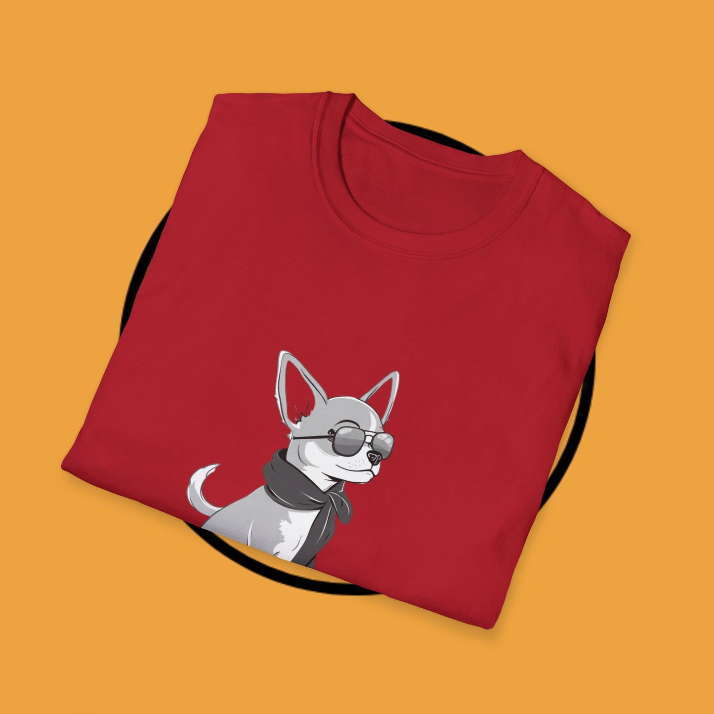 🕶️ Cool Chihuahua Sunglasses T-Shirt - Stylish Dog Aviator Scarf Tee | Hipster Pet Fashion Shirt 🕶️