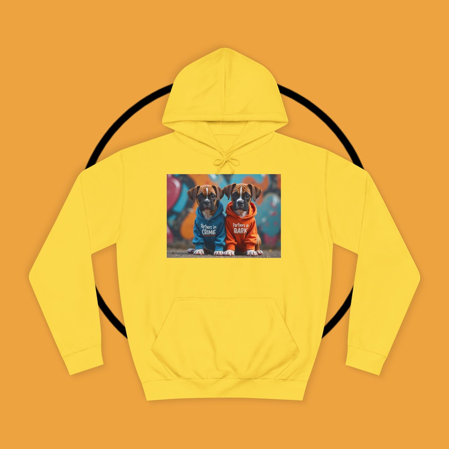 Partners in Crime & Bark Boxer Hoodie | Best Friends Dog Gift | Matching Pet Apparel | Friendship Goals