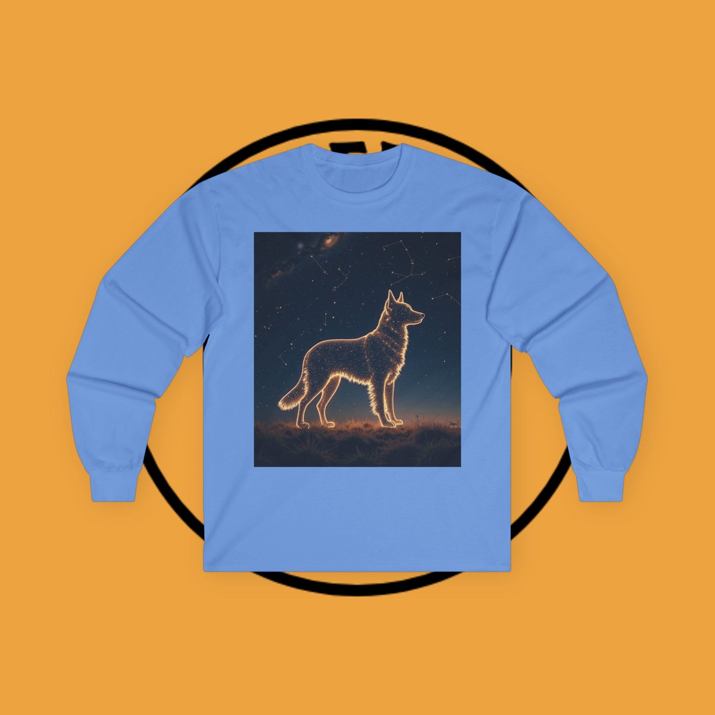 Cosmic Border Collie Constellation Long Sleeve Tee - Celestial Dog Shirt | Mystical Pet Apparel