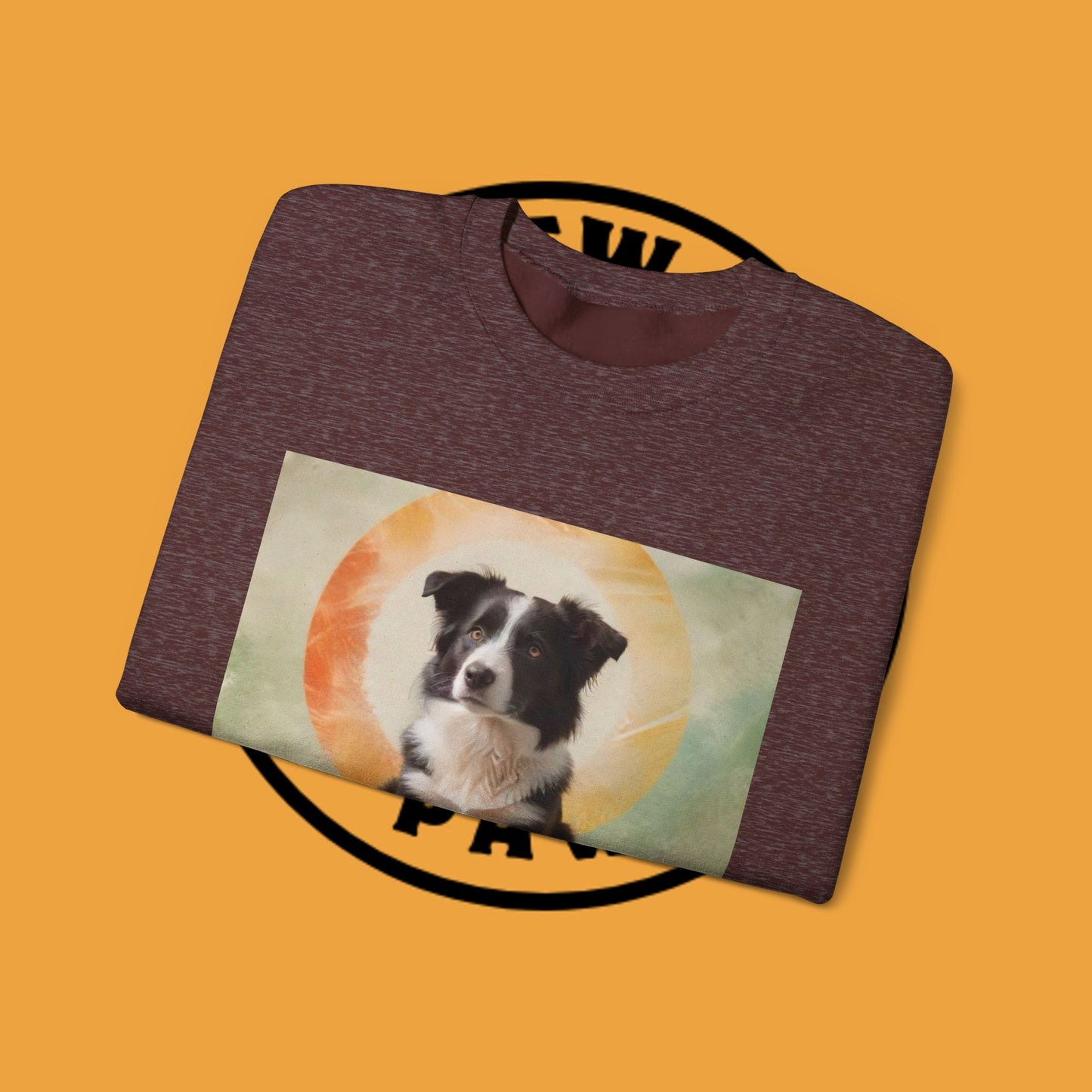 Zen Border Collie Yoga Dog Crewneck Sweatshirt - Meditation Pet Lover Gift | Spiritual Animal Art