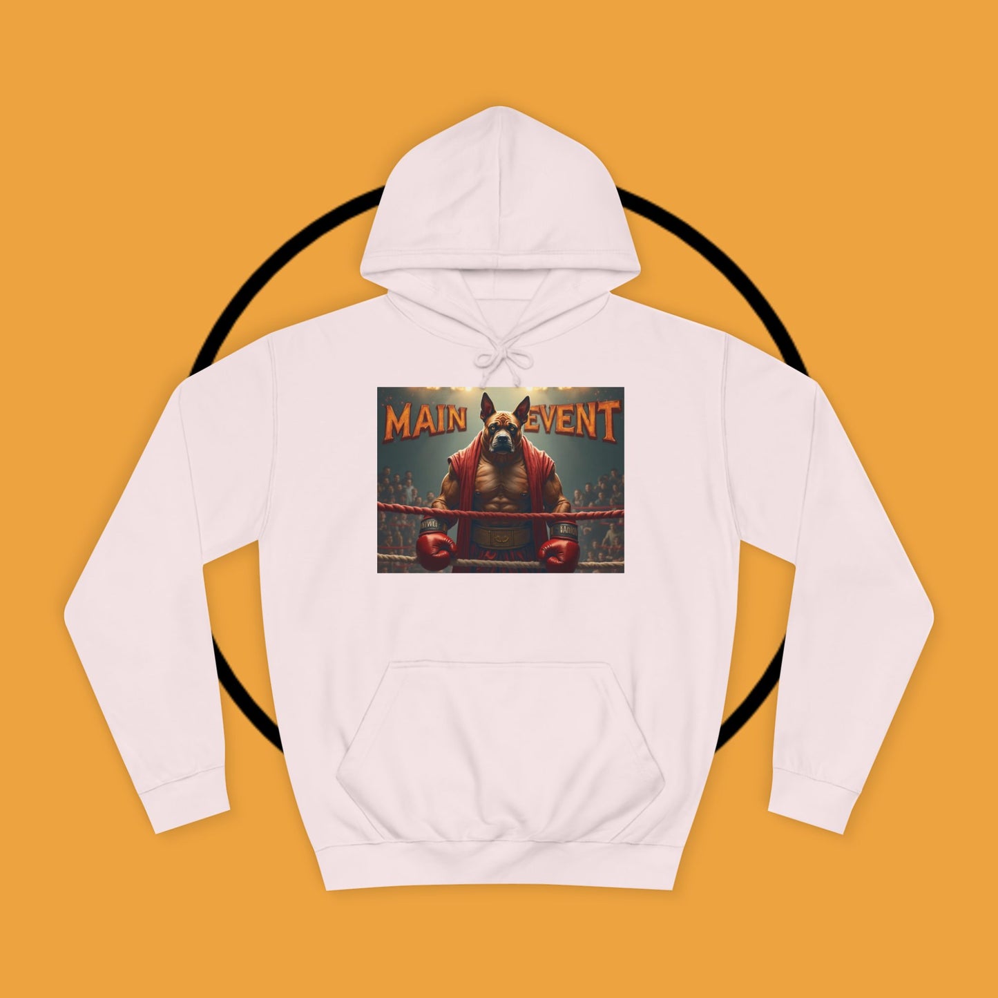 Boxing Boxer Dog Hoodie | Main Event Champion | Funny Fighting Dog Gift | Sports Pet Apparel