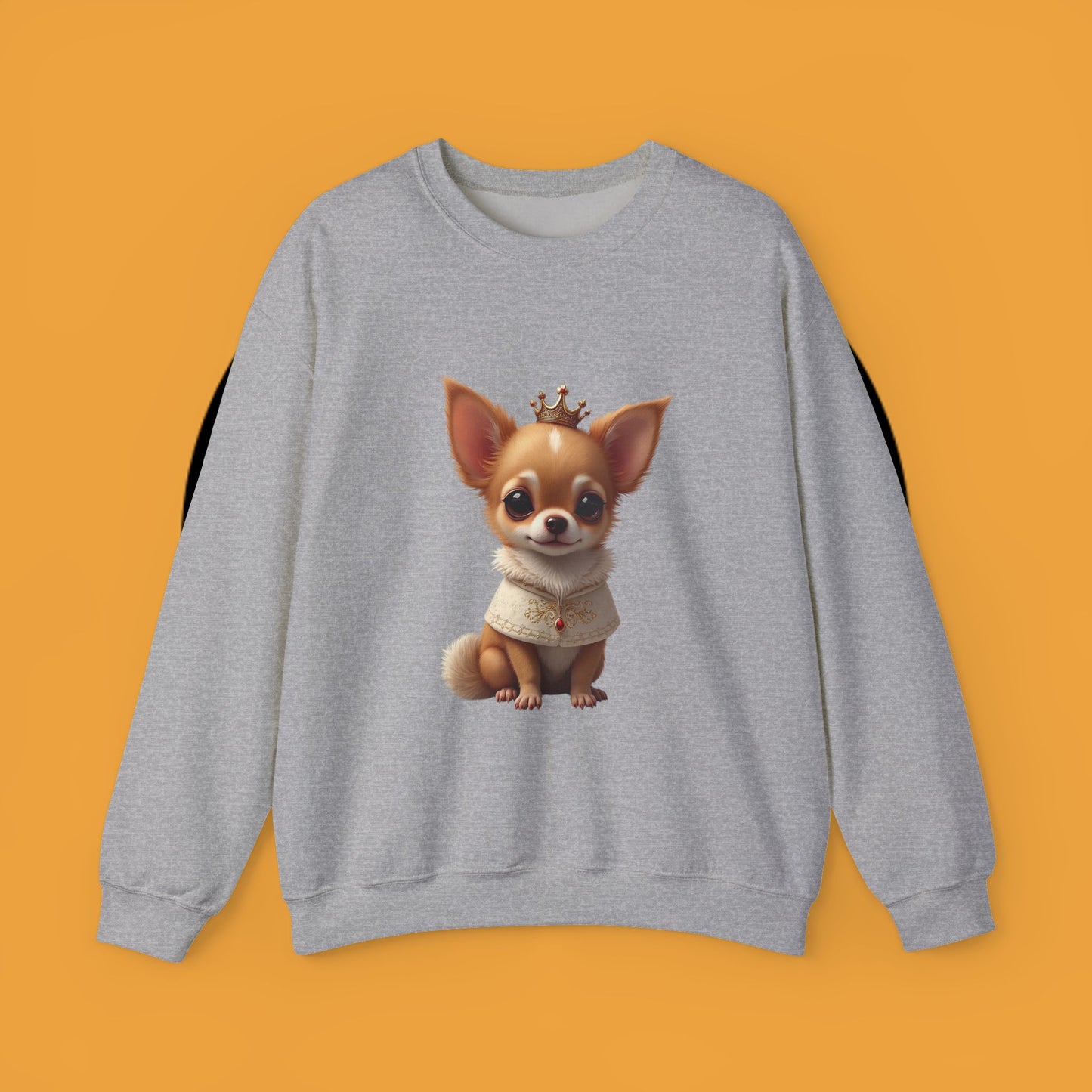 Royal Chihuahua Princess Sweatshirt | Crown Dog Design | Majestic Pet Lover Gift