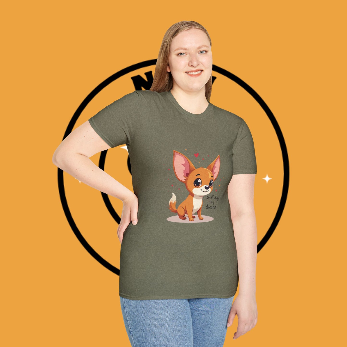 Small Dog Big Dreams Chihuahua T-Shirt - Inspirational Quote Pet Lover Tee | Motivational Puppy Shirt