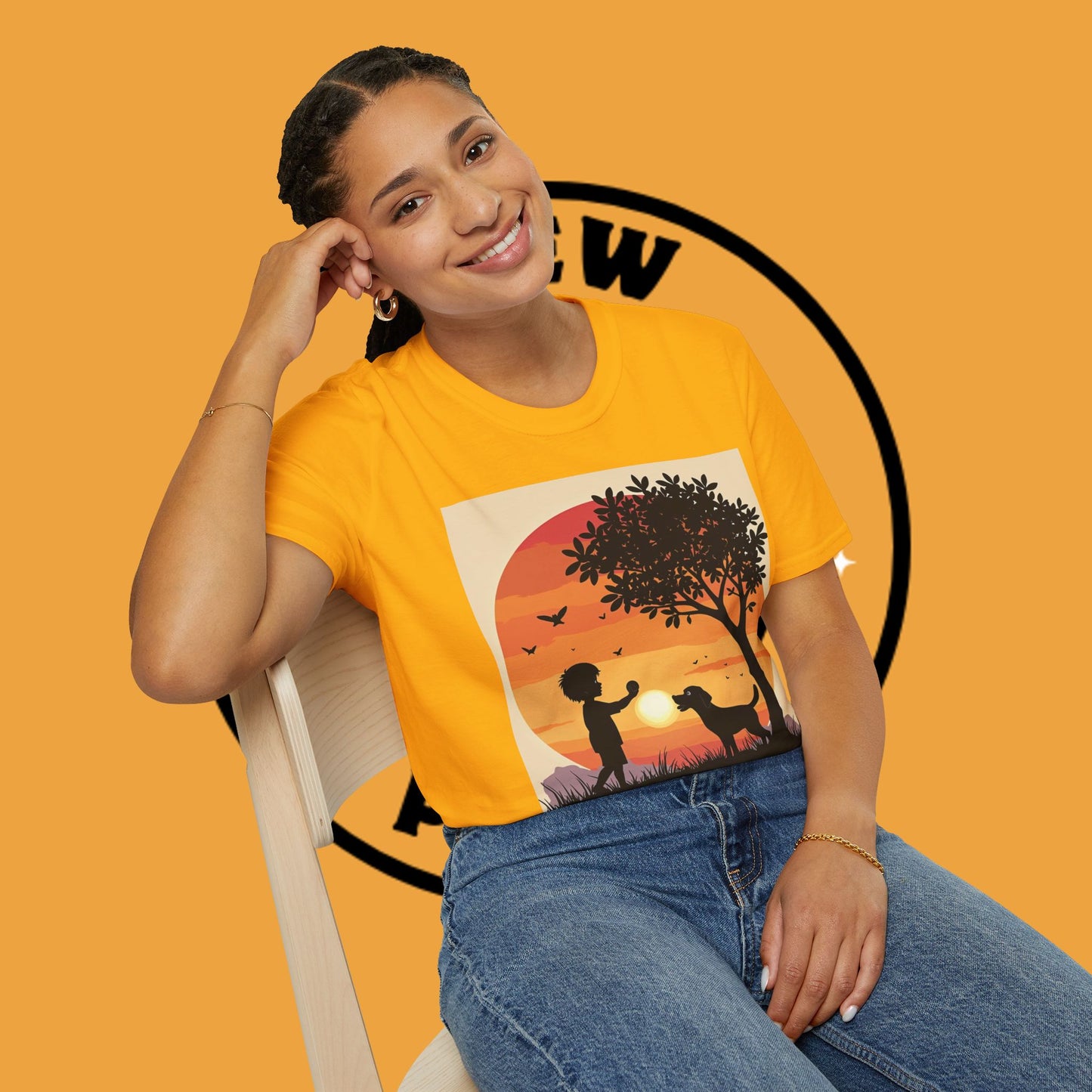 Playing with paws - Dog - Unisex T-Shirt Design - Sunset Playmates π
| Heartwarming Silhouette T-Shirt for Dog Lovers"