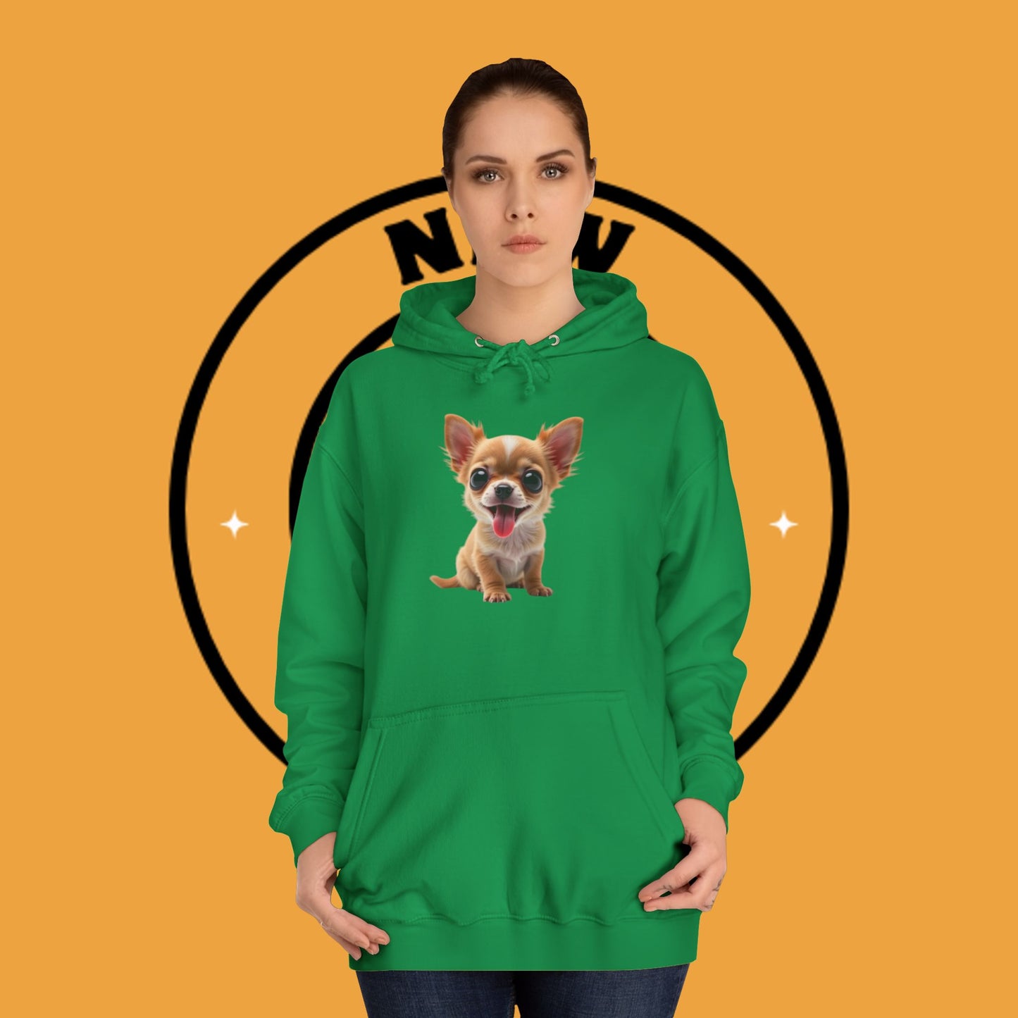 Adorable Chihuahua Puppy Hoodie - Cute Dog Lover Pullover Sweatshirt