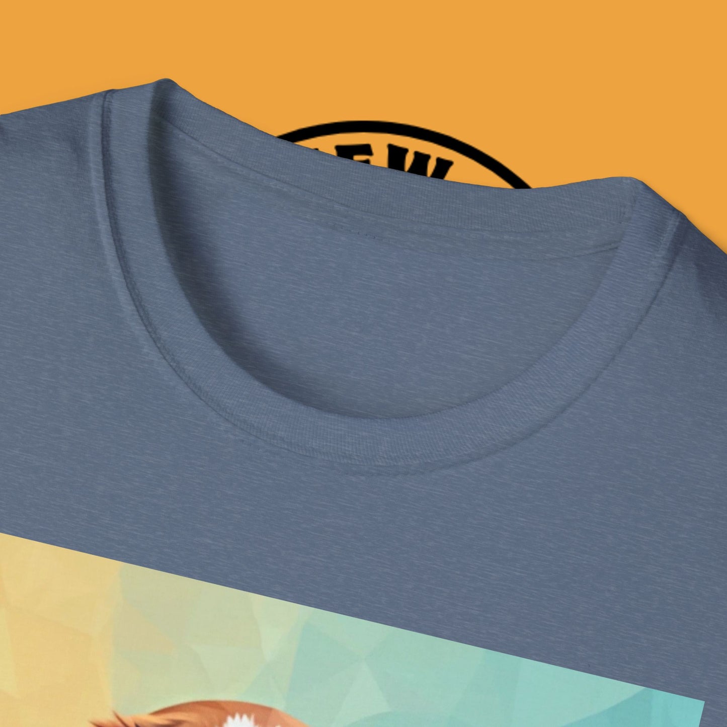 Modern Art Beagle Puppy T-Shirt - Geometric Low Poly Dog Design with Rainbow Background