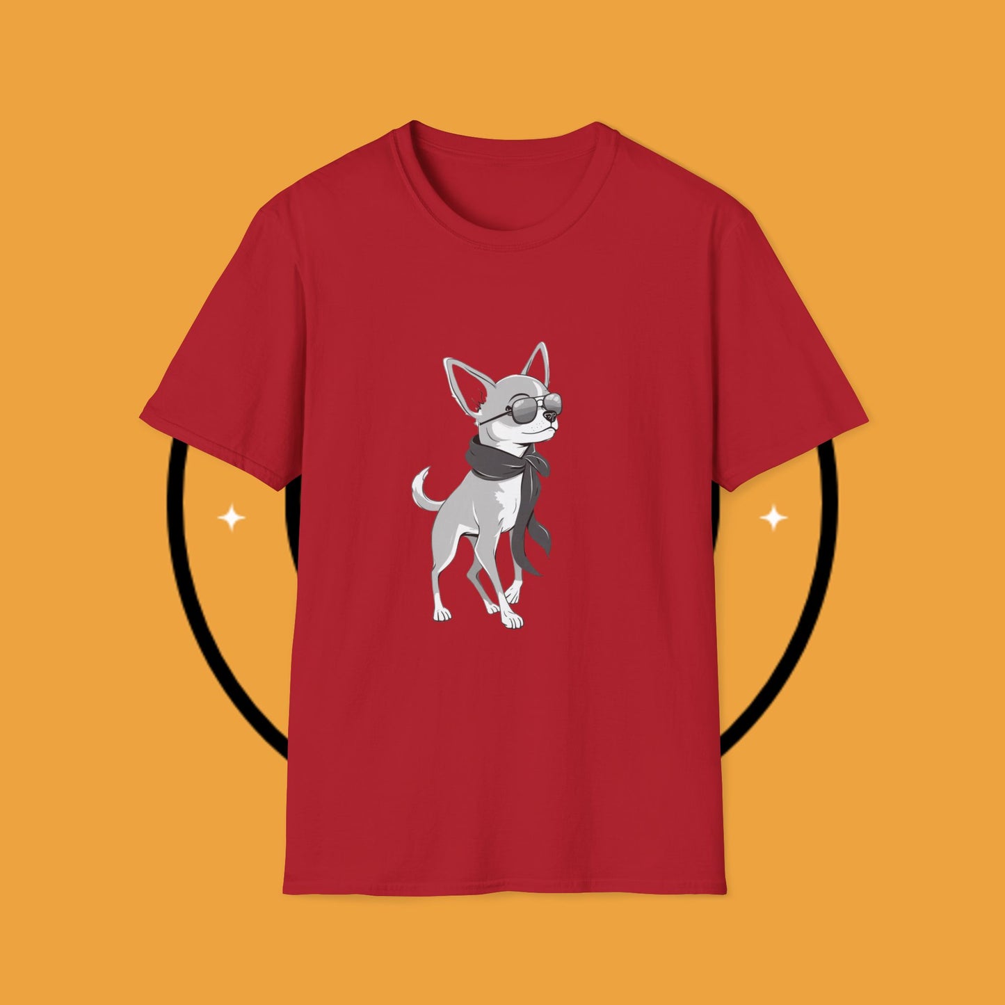 🕶️ Cool Chihuahua Sunglasses T-Shirt - Stylish Dog Aviator Scarf Tee | Hipster Pet Fashion Shirt 🕶️