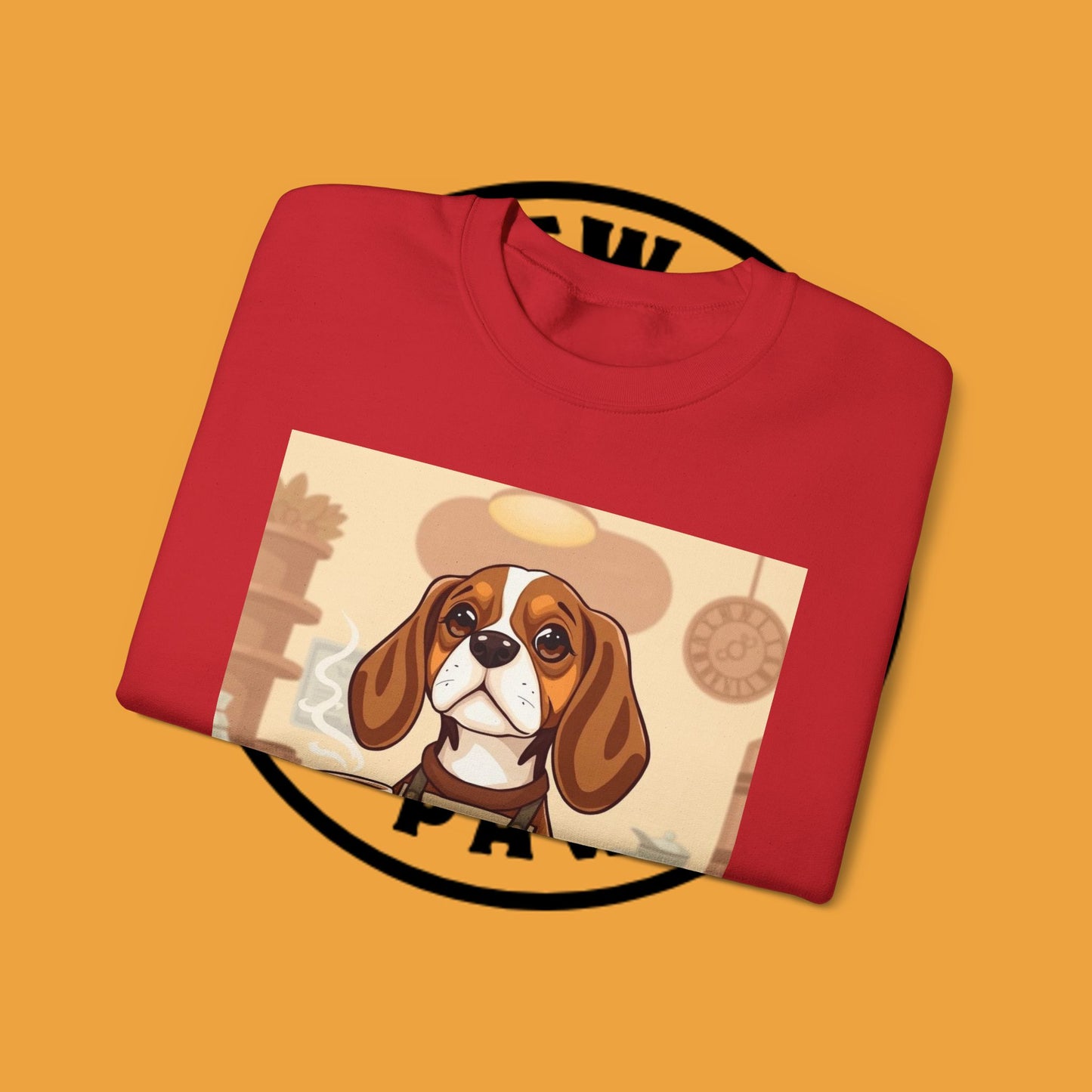 Dog Lover Crewneck Sweatshirt - Beagle Barista ☕ BARISTA BEAGLE SWEATSHIRT - BREW-TIFUL MORNINGS START HERE! ☕