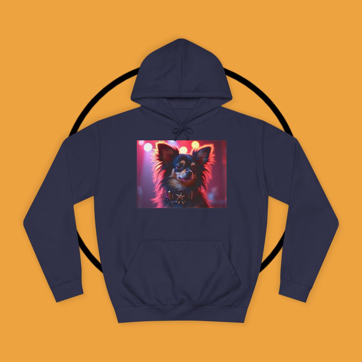 Glamorous Long-Haired Chihuahua Hoodie - Luxury Dog Portrait Pullover