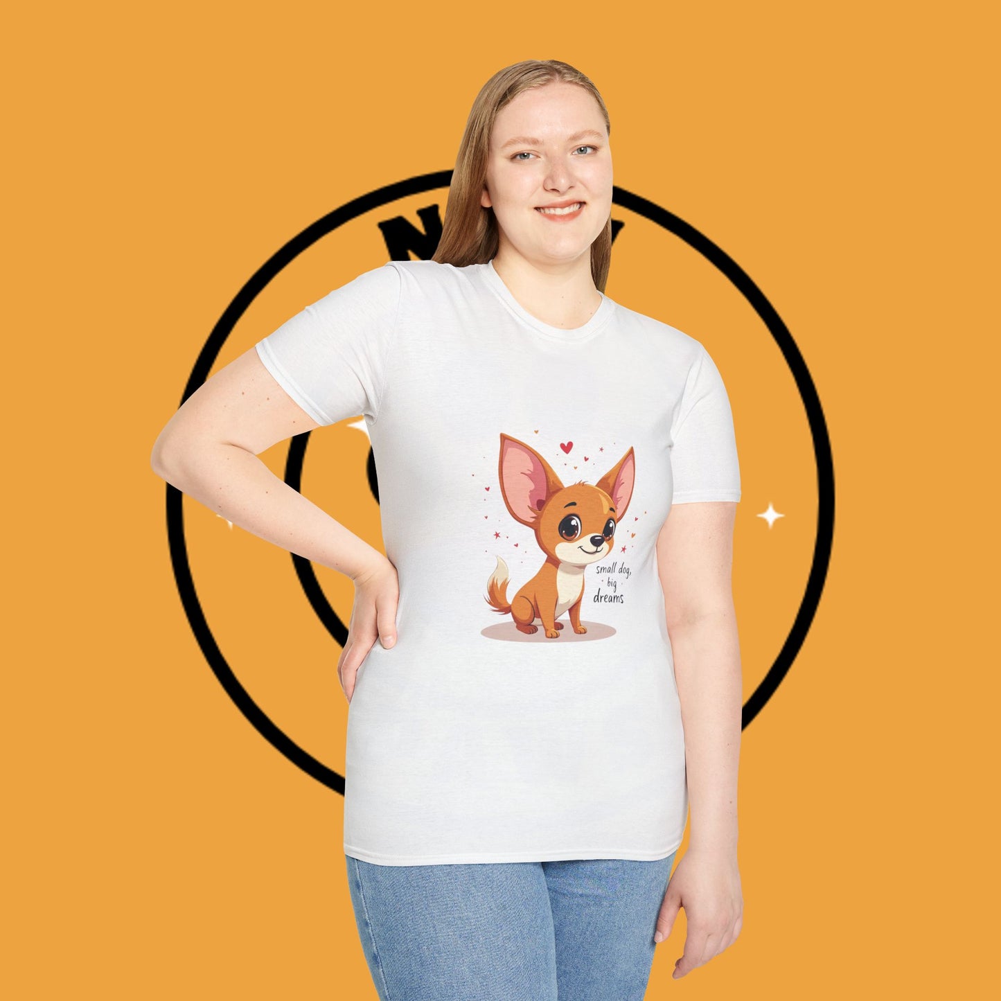 Small Dog Big Dreams Chihuahua T-Shirt - Inspirational Quote Pet Lover Tee | Motivational Puppy Shirt