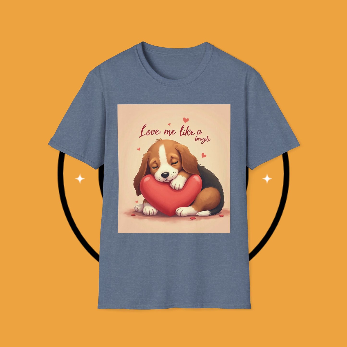 "Love Me Like a Beagle" Valentine's Day T-Shirt - Cute Dog Lover Gift | Romantic Puppy Heart Tee