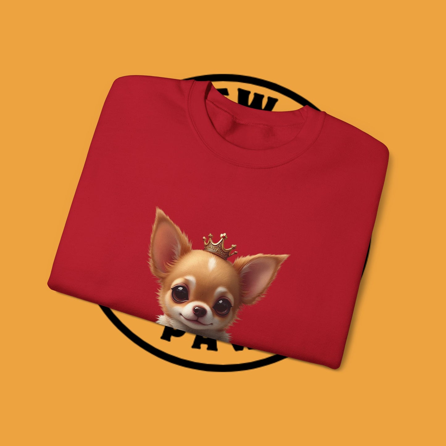 Royal Chihuahua Princess Sweatshirt | Crown Dog Design | Majestic Pet Lover Gift