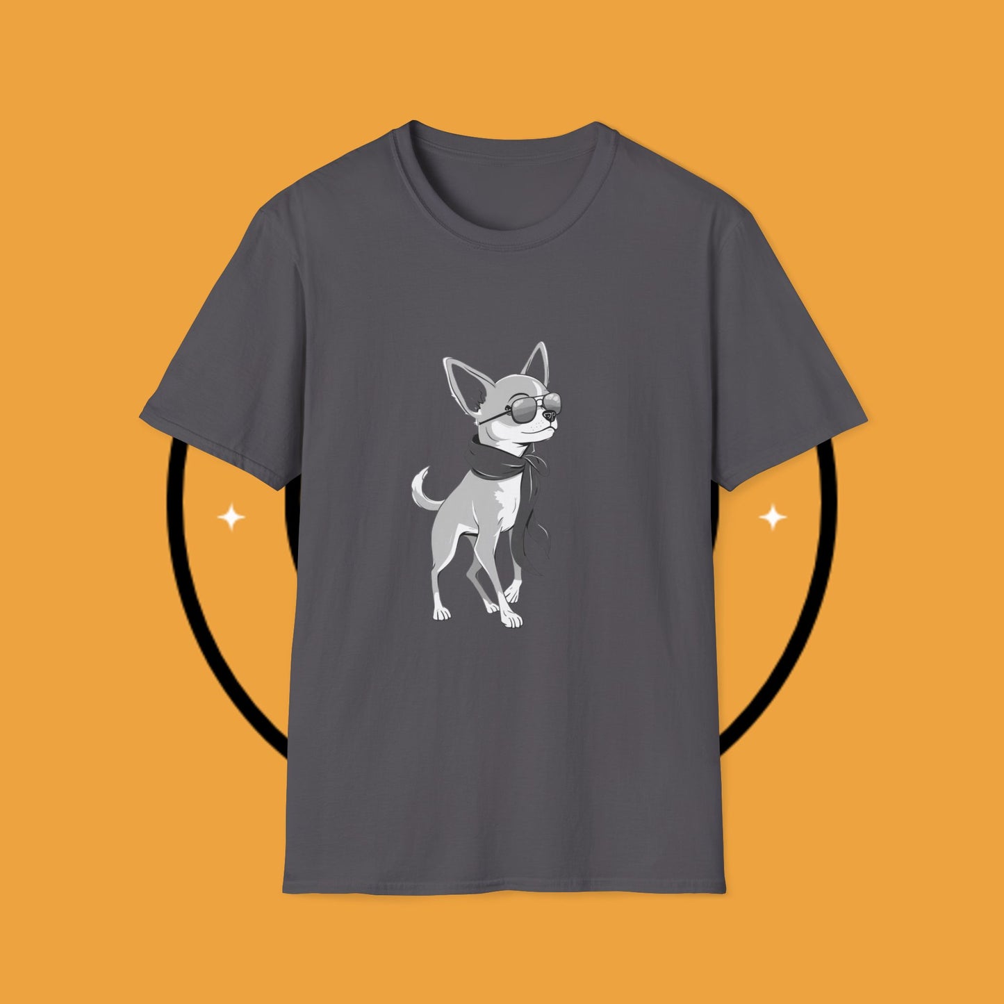 🕶️ Cool Chihuahua Sunglasses T-Shirt - Stylish Dog Aviator Scarf Tee | Hipster Pet Fashion Shirt 🕶️