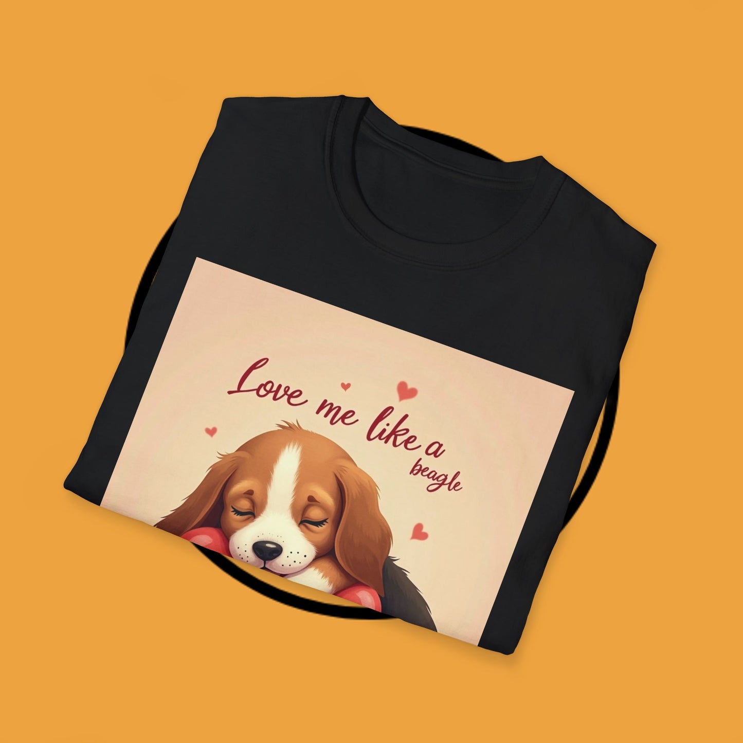 "Love Me Like a Beagle" Valentine's Day T-Shirt - Cute Dog Lover Gift | Romantic Puppy Heart Tee