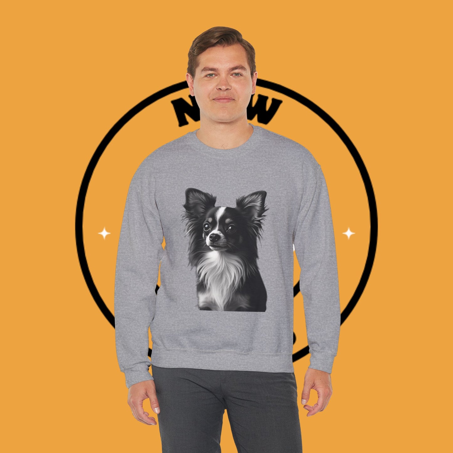 Vintage Chihuahua Portrait Sweatshirt | Black White Dog Photography | Classic Pet Art Design