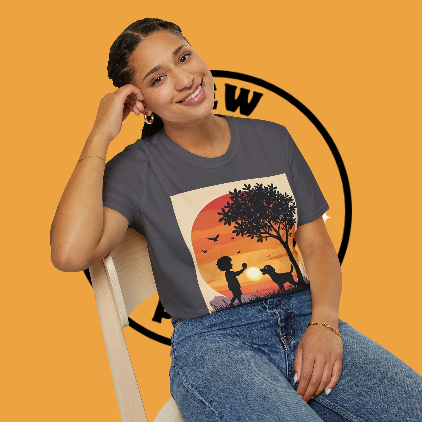 Playing with paws - Dog - Unisex T-Shirt Design - Sunset Playmates π
| Heartwarming Silhouette T-Shirt for Dog Lovers"