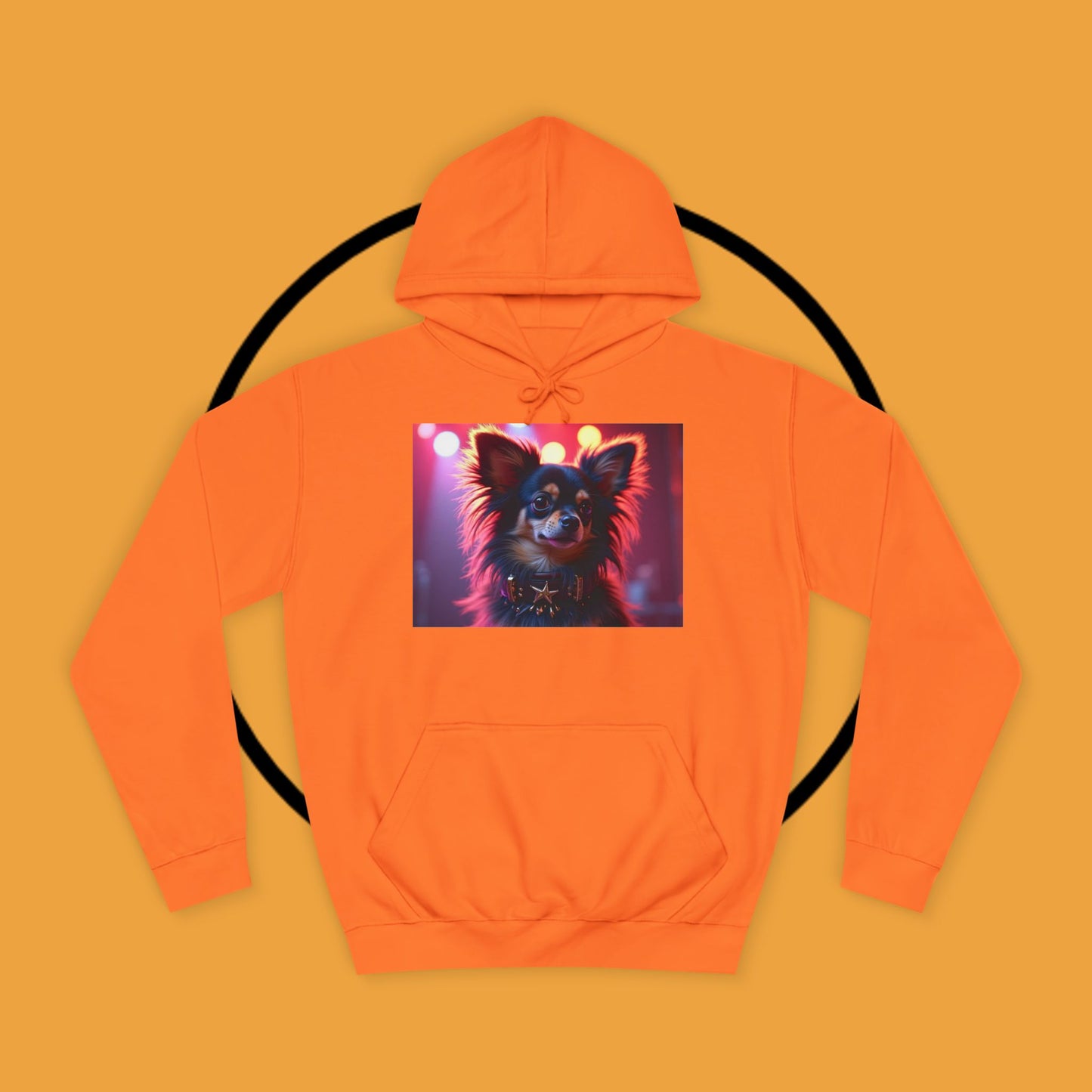 Glamorous Long-Haired Chihuahua Hoodie - Luxury Dog Portrait Pullover
