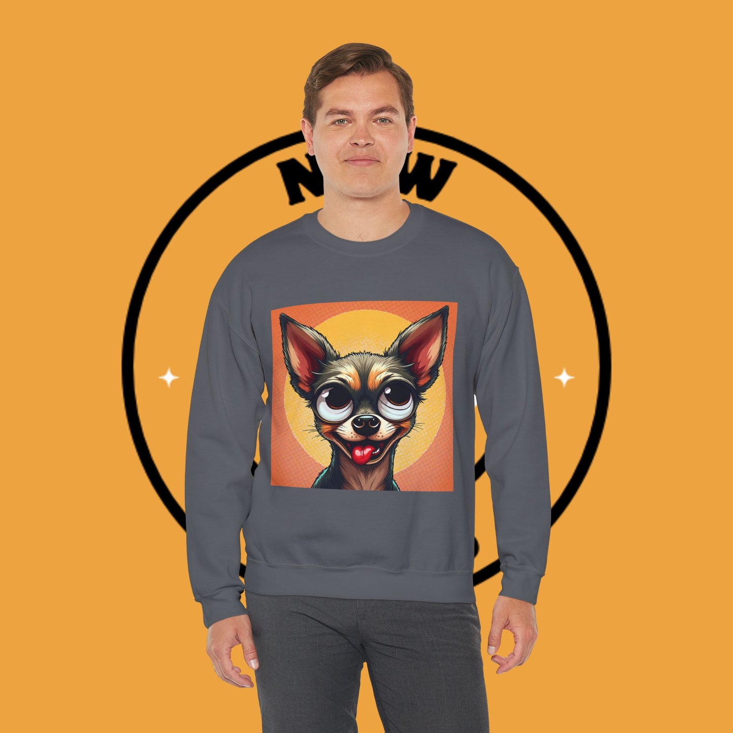 Cute Chihuahua Crewneck Sweatshirt - Funny Dog Lover Gift | Adorable Pet Portrait Pullover