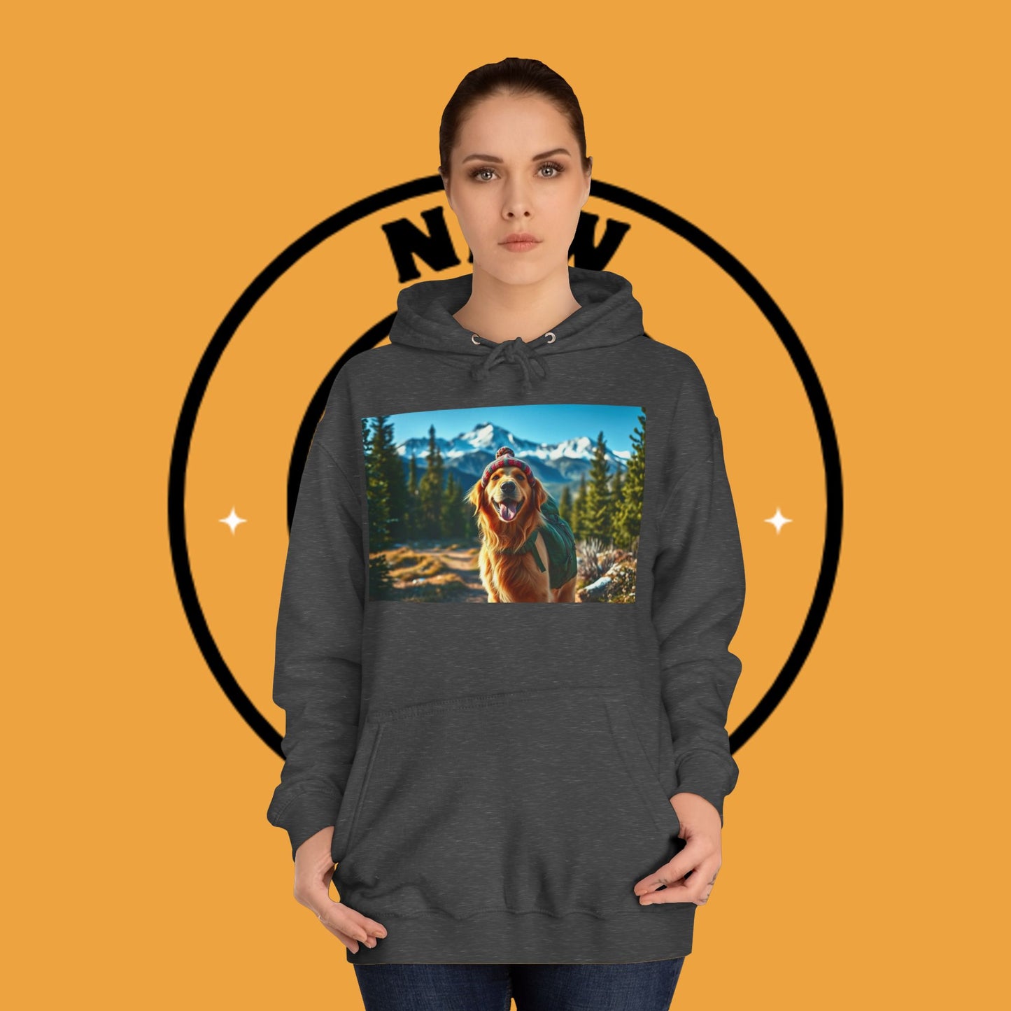 Adventure Awaits – Golden Retriever Mountain Hike Hoodie - Unisex Hoodies
