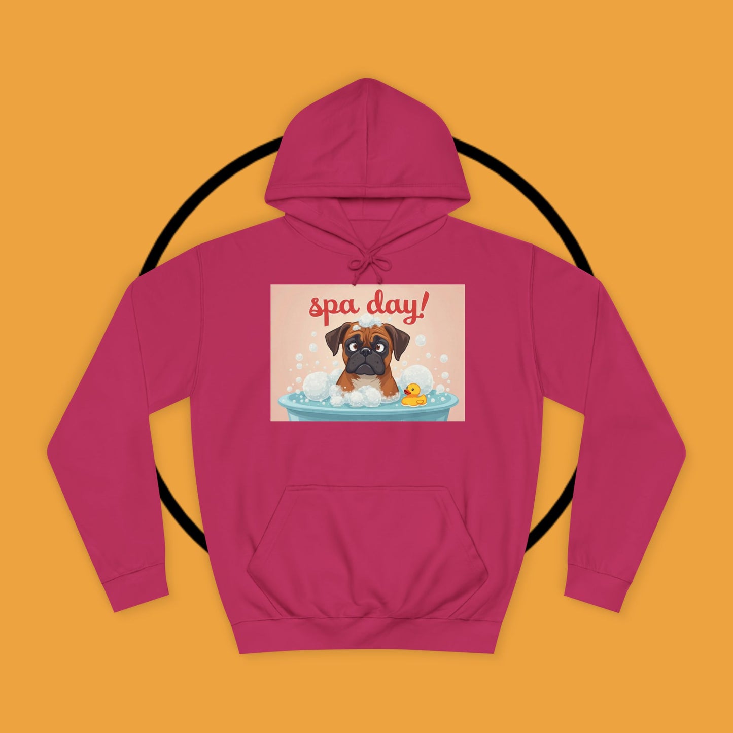 Spa Day Boxer Dog Hoodie | Self-Care Relaxation Gift | Pamper Day Pet Apparel | Wellness Vibes