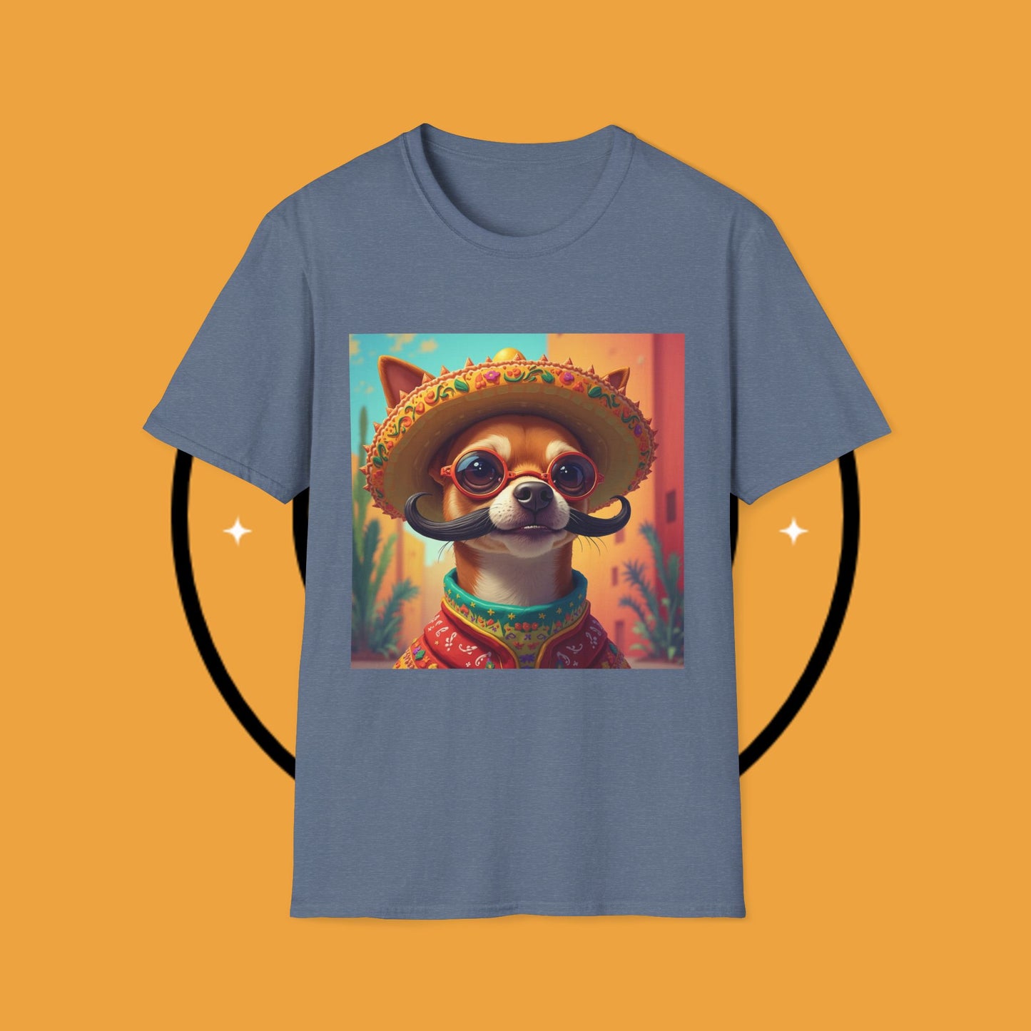 Mexican Mariachi Chihuahua T-Shirt - Cinco de Mayo Dog Art - Festive Sombrero Pet Tee - Cultural Celebration Shirt