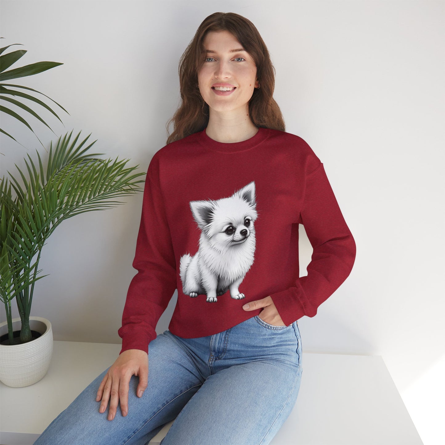 Classic Chihuahua Sketch Sweatshirt | Black White Dog Portrait | Artistic Pet Lover Gift