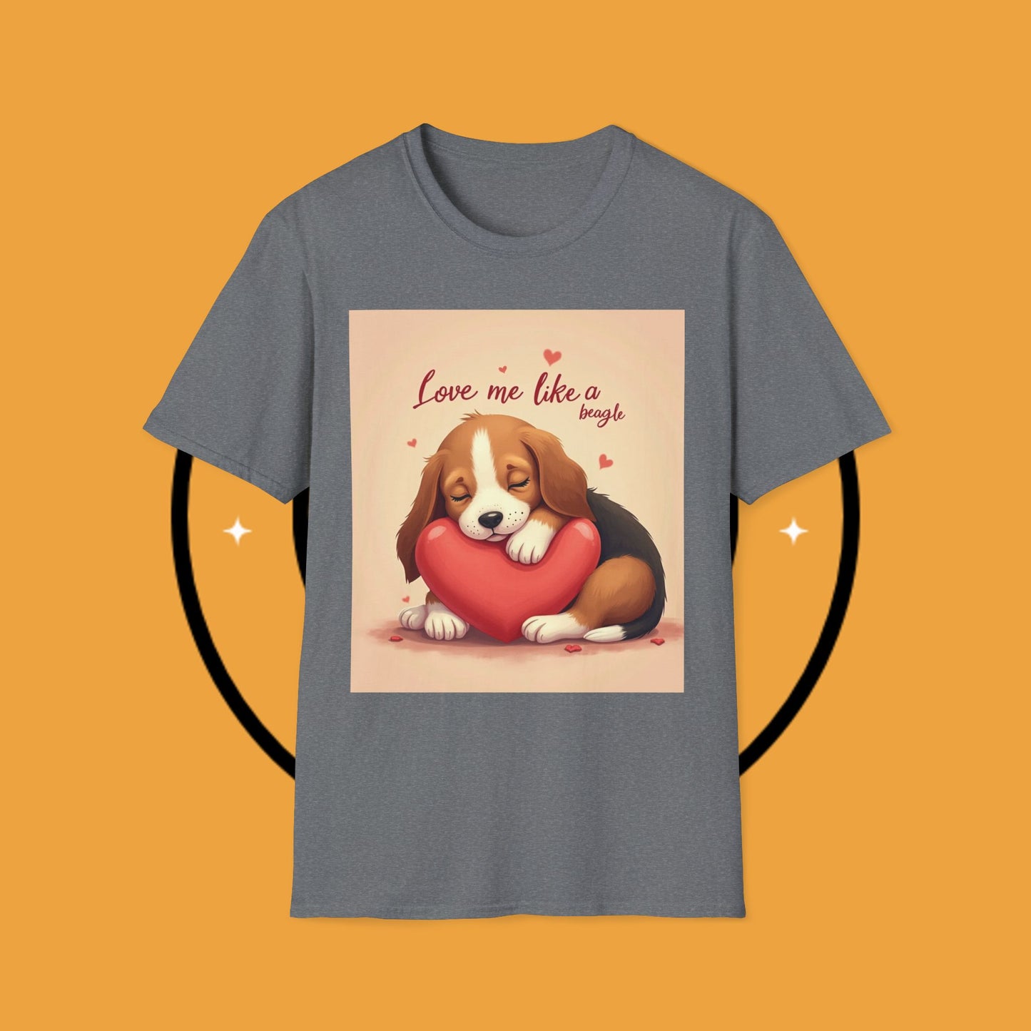 "Love Me Like a Beagle" Valentine's Day T-Shirt - Cute Dog Lover Gift | Romantic Puppy Heart Tee