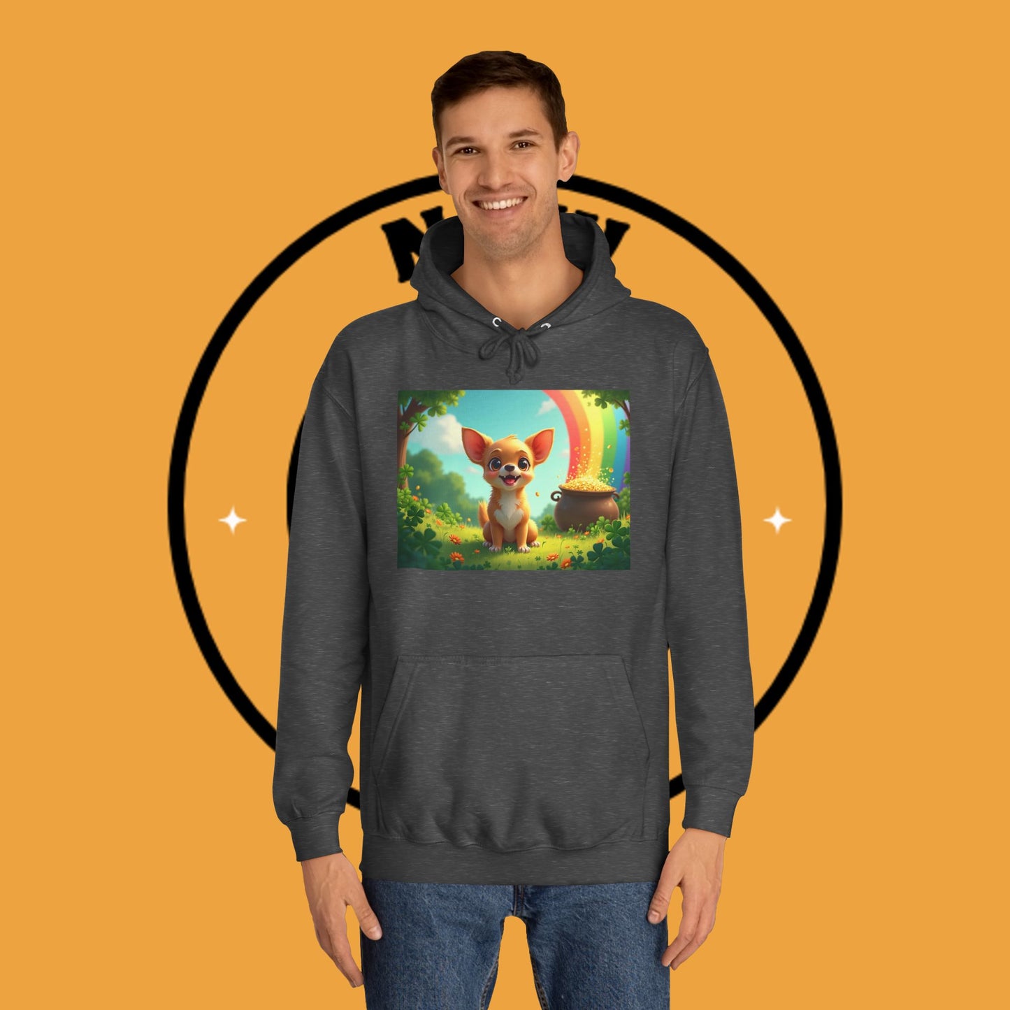 Lucky Rainbow Chihuahua Hoodie - St. Patrick's Day Magical Puppy Sweatshirt