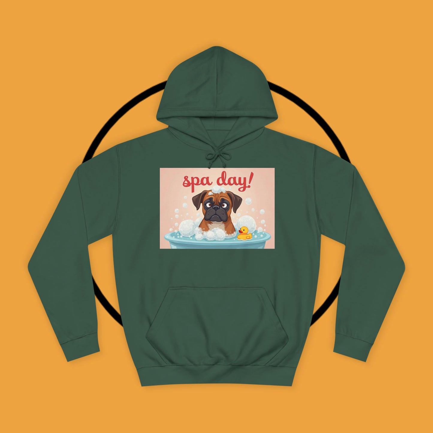Spa Day Boxer Dog Hoodie | Self-Care Relaxation Gift | Pamper Day Pet Apparel | Wellness Vibes