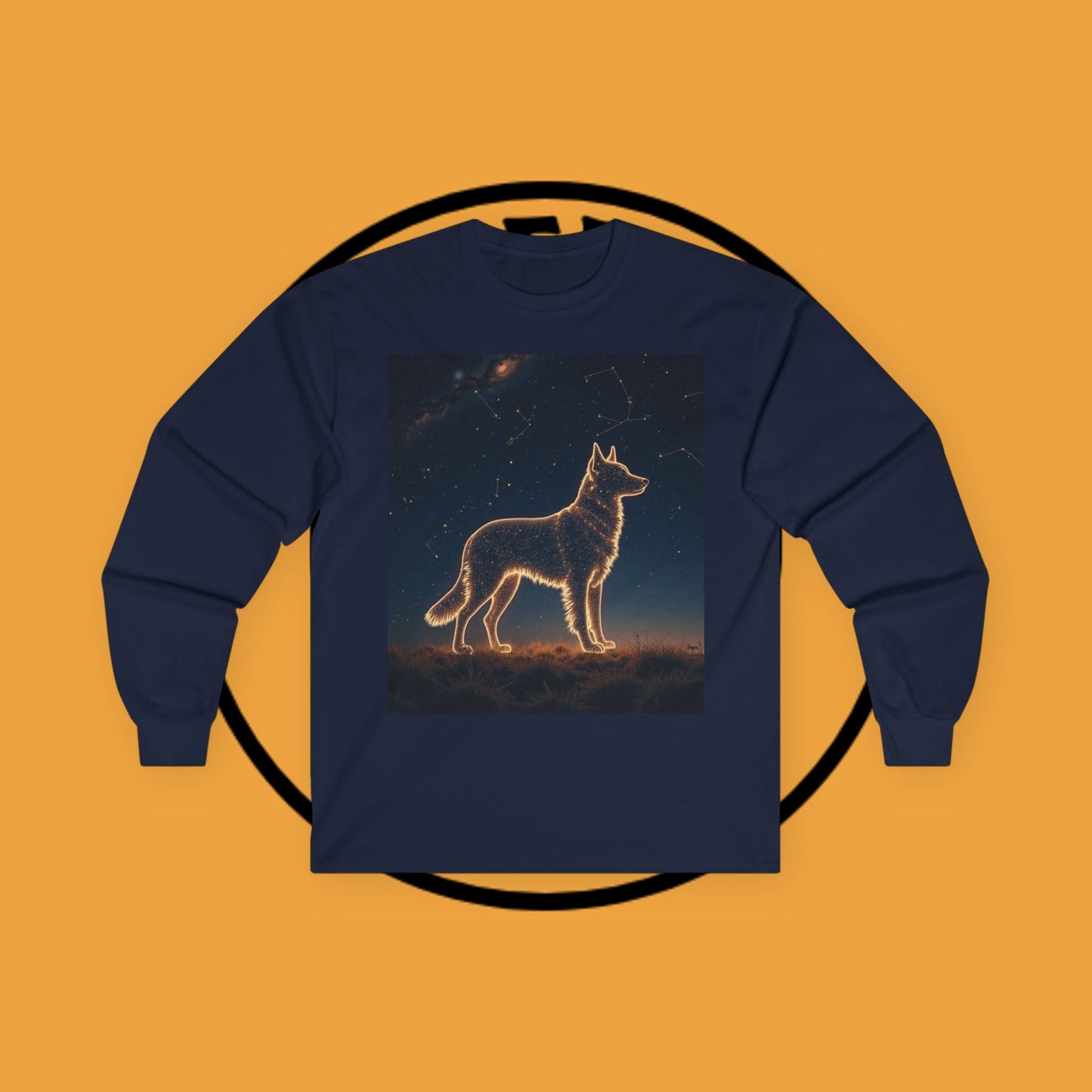 Cosmic Border Collie Constellation Long Sleeve Tee - Celestial Dog Shirt | Mystical Pet Apparel