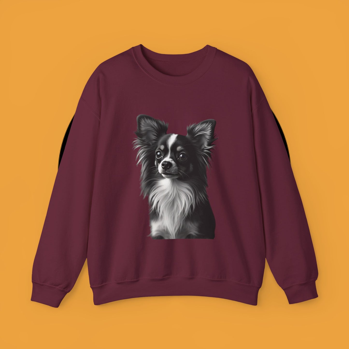 Vintage Chihuahua Portrait Sweatshirt | Black White Dog Photography | Classic Pet Art Design