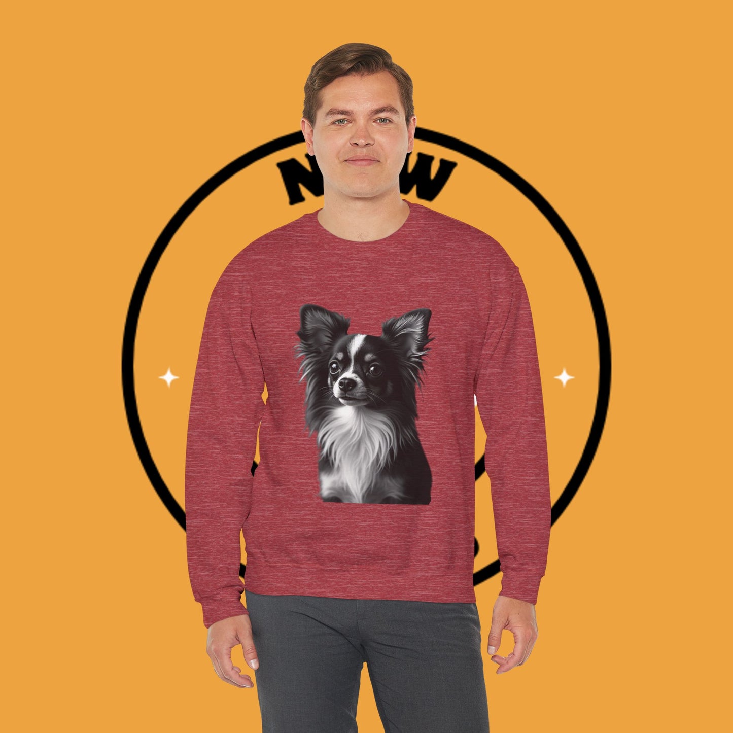 Vintage Chihuahua Portrait Sweatshirt | Black White Dog Photography | Classic Pet Art Design