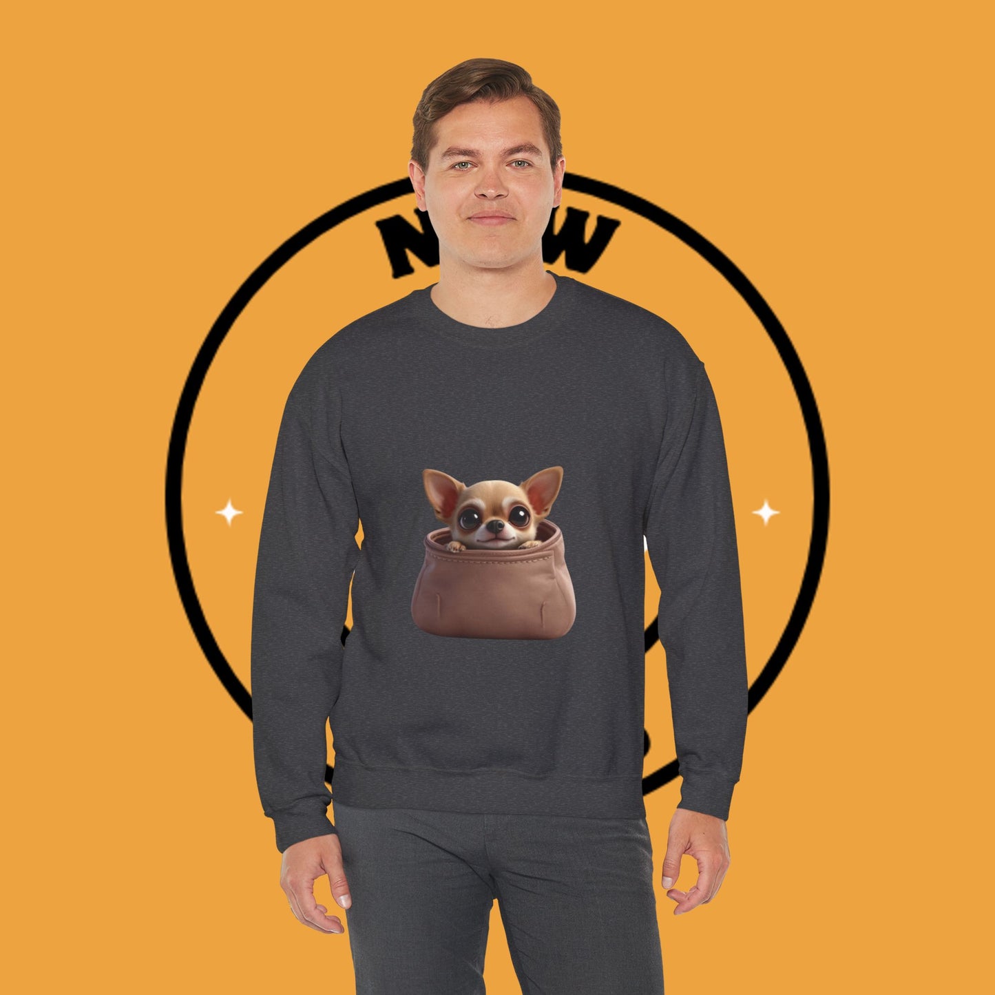 Pocket Chihuahua Sweatshirt - Cute Purse Puppy Design | Small Dog Lover Gift Crewneck