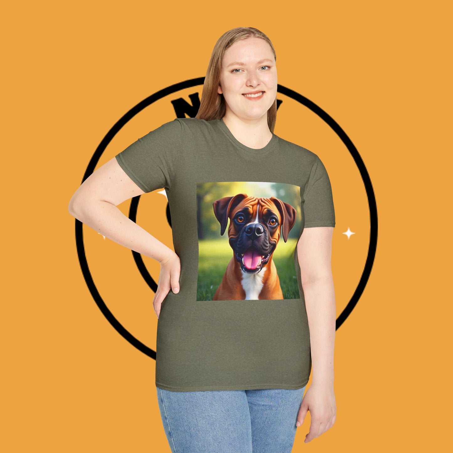 "Happy Boxer Pure Joy" Premium T-Shirt / Smiling Puppy Joy Tee Gift