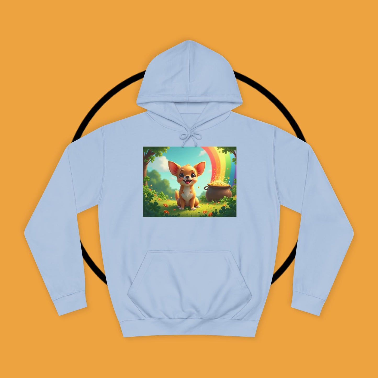 Lucky Rainbow Chihuahua Hoodie - St. Patrick's Day Magical Puppy Sweatshirt