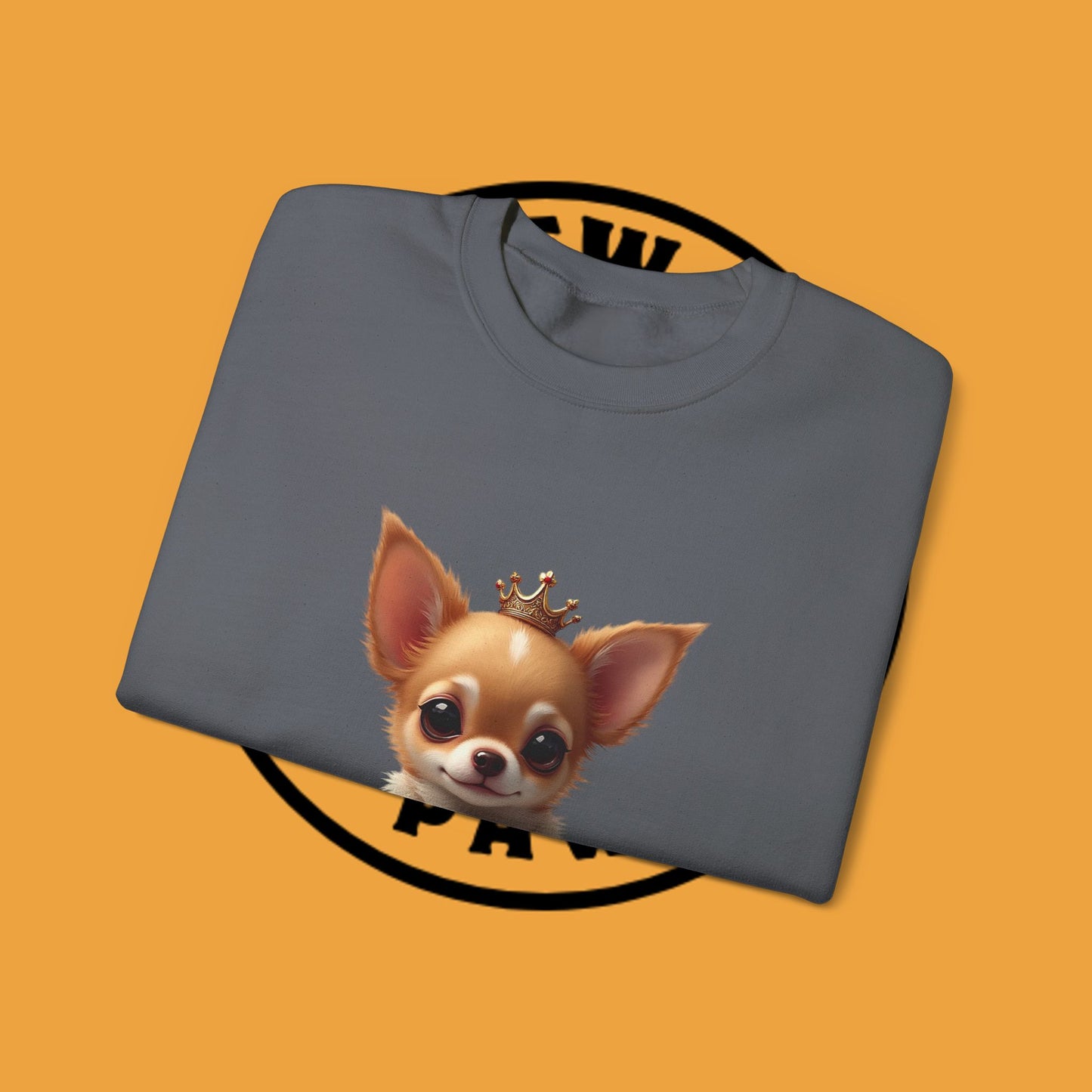 Royal Chihuahua Princess Sweatshirt | Crown Dog Design | Majestic Pet Lover Gift