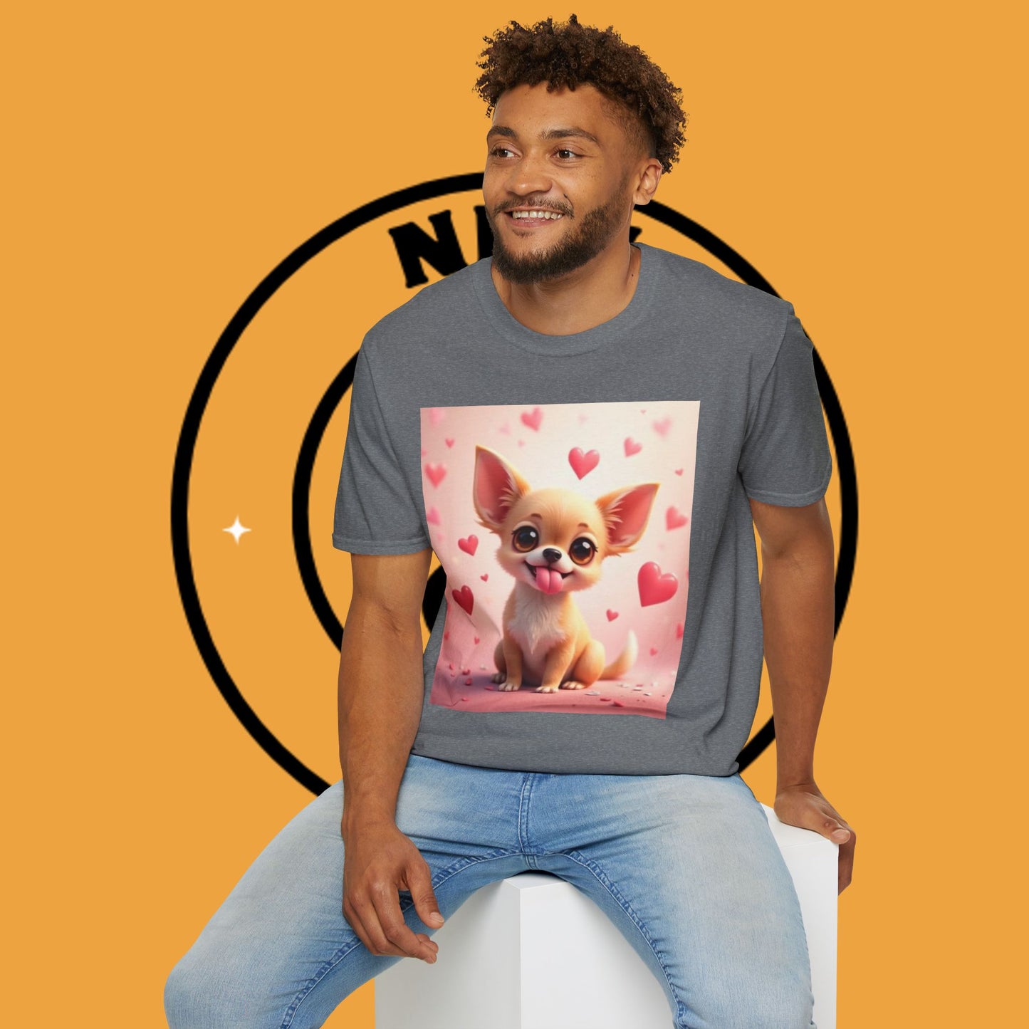 Cute Chihuahua Puppy Love Heart T-Shirt - Funny Dog Lover Gift Tee | Kawaii Pet Apparel