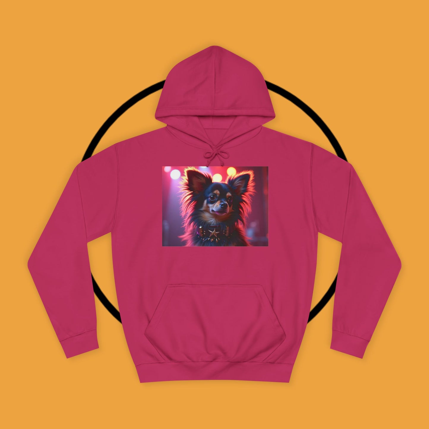 Glamorous Long-Haired Chihuahua Hoodie - Luxury Dog Portrait Pullover
