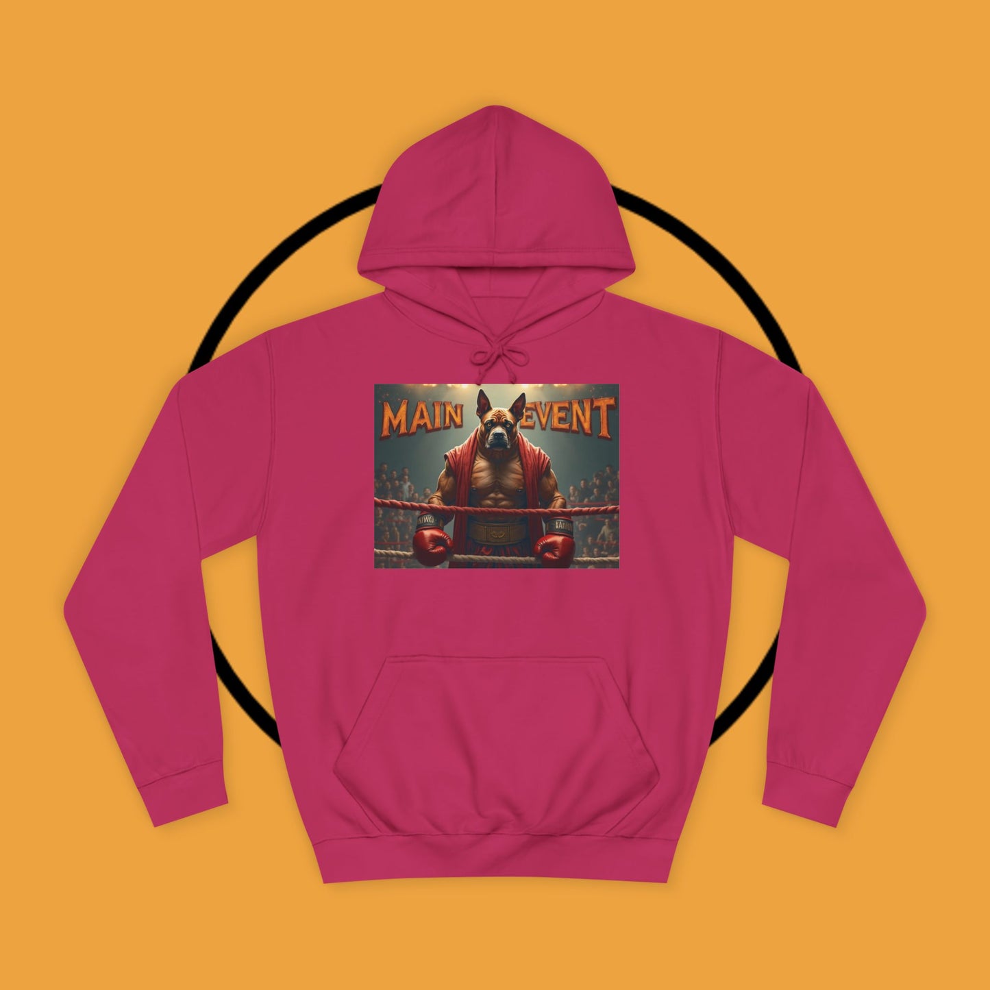 Boxing Boxer Dog Hoodie | Main Event Champion | Funny Fighting Dog Gift | Sports Pet Apparel