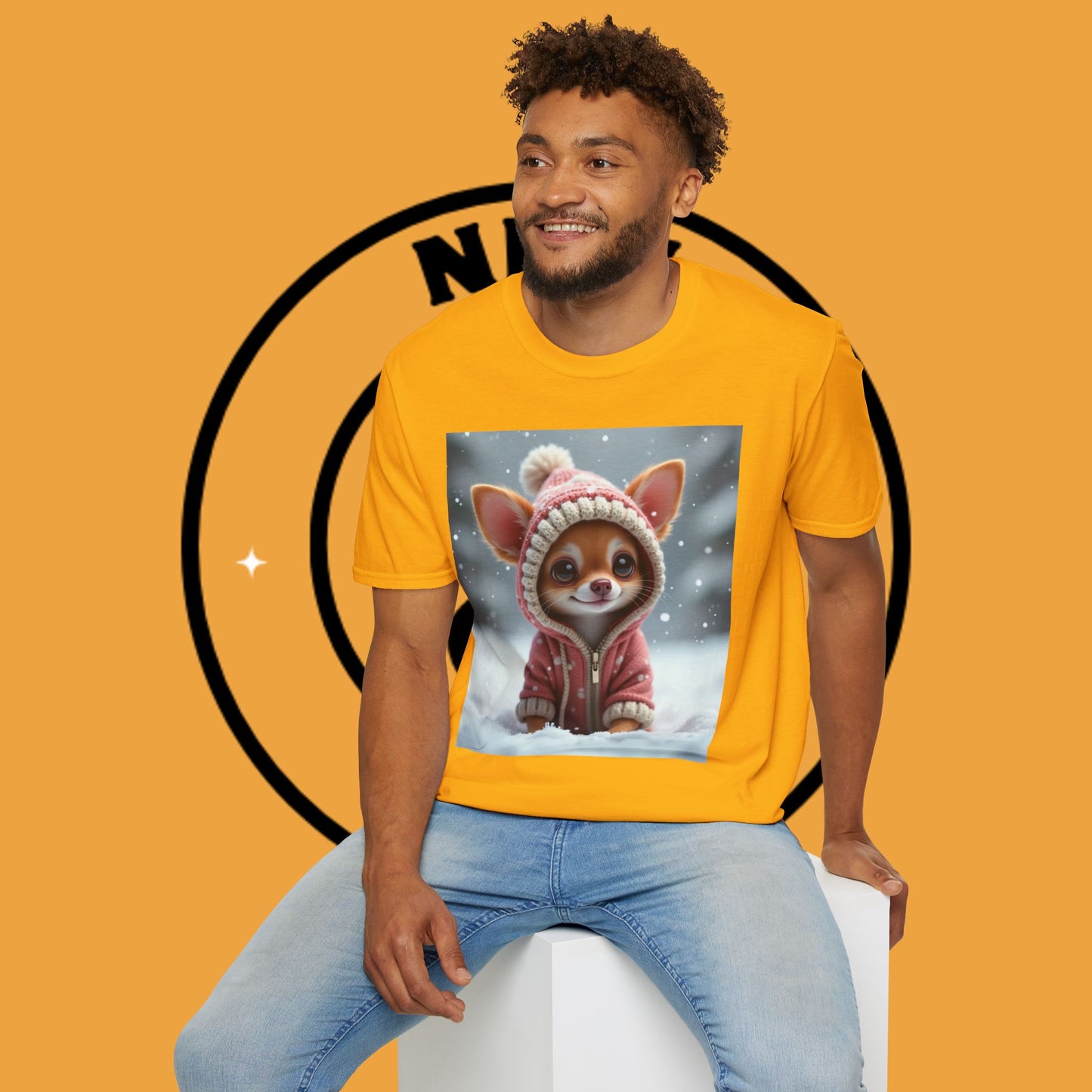 Winter Chihuahua Snow T-Shirt - Cozy Holiday Dog Art - Christmas Pet Hoodie Tee - Cute Winter Animal Shirt