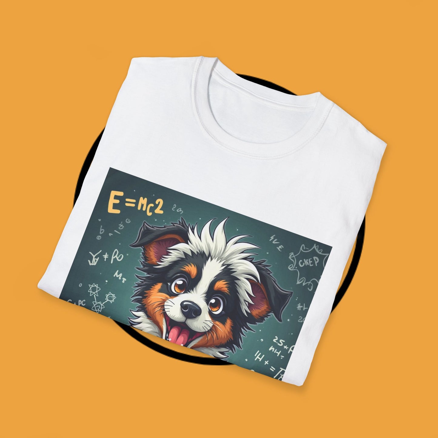 "Einstein Border Collie - Genius Puppy Professor" - Educational Dog T-Shirt - Smart Border Collie Science T-Shirt - Genius Puppy Professor Math Physics Tee | Educational Dog Gift