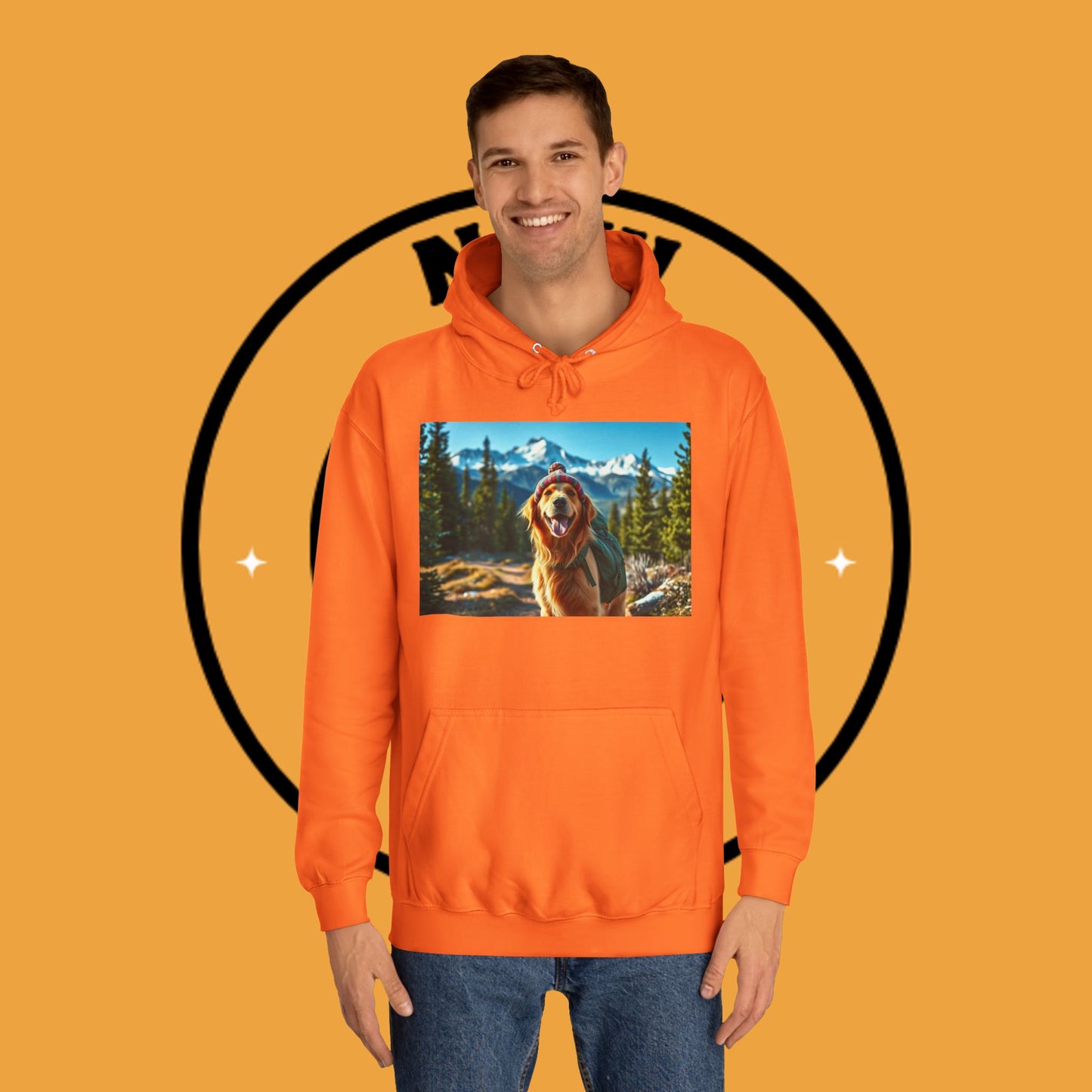 Adventure Awaits – Golden Retriever Mountain Hike Hoodie - Unisex Hoodies