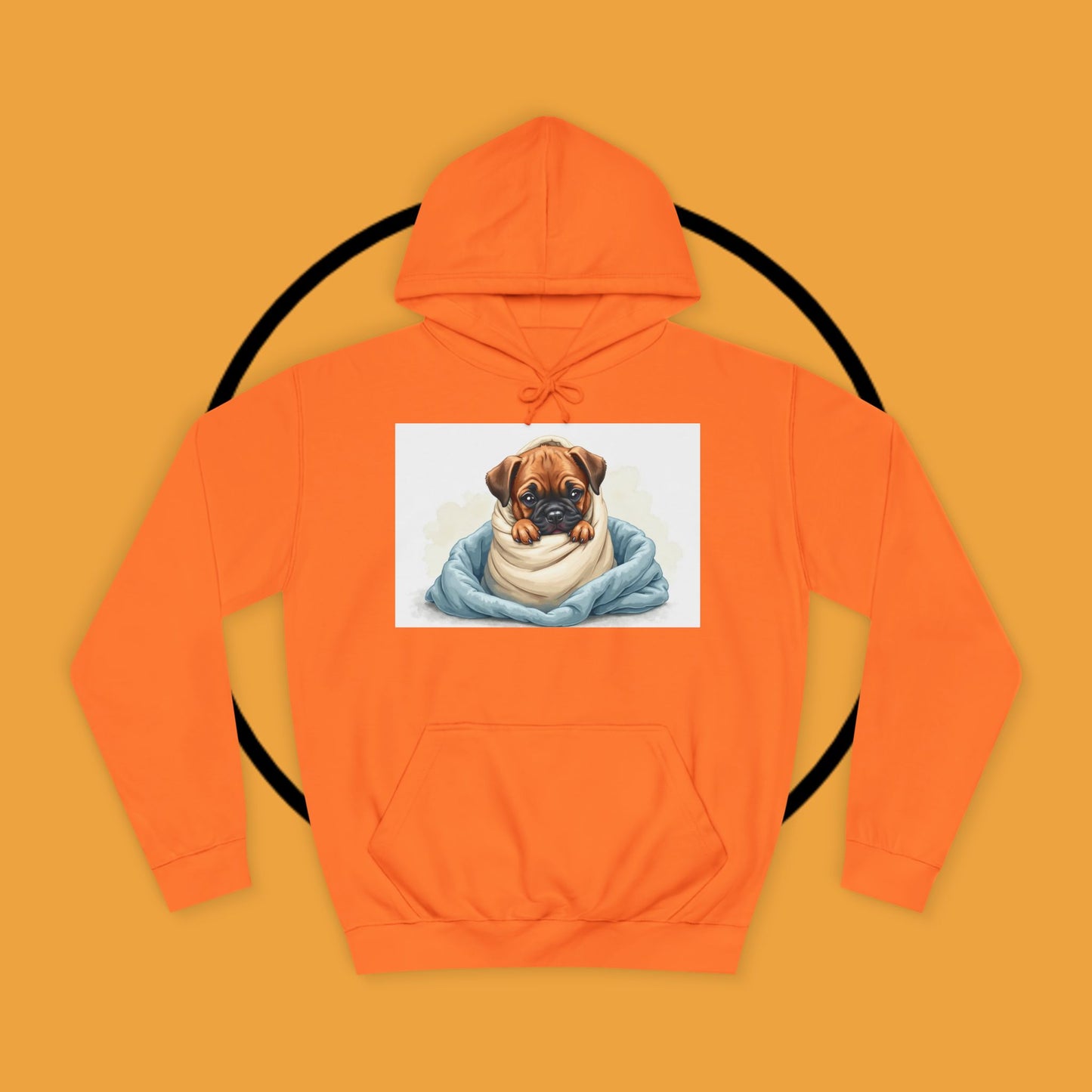 Cozy Boxer Puppy in Blanket Hoodie | Cute Dog Comfort Wear | Lazy Day Pet Apparel | Snuggle Vibes