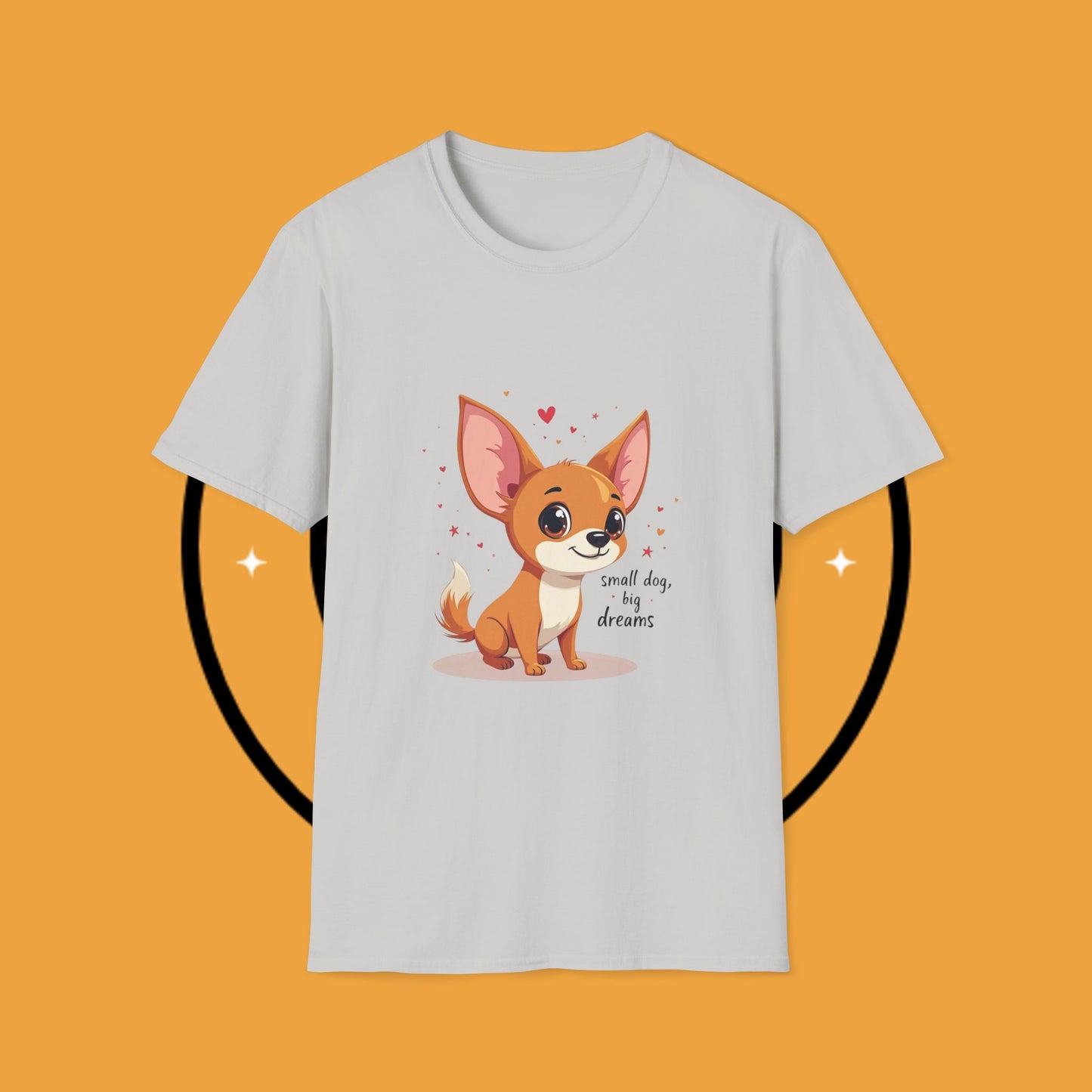 Small Dog Big Dreams Chihuahua T-Shirt - Inspirational Quote Pet Lover Tee | Motivational Puppy Shirt